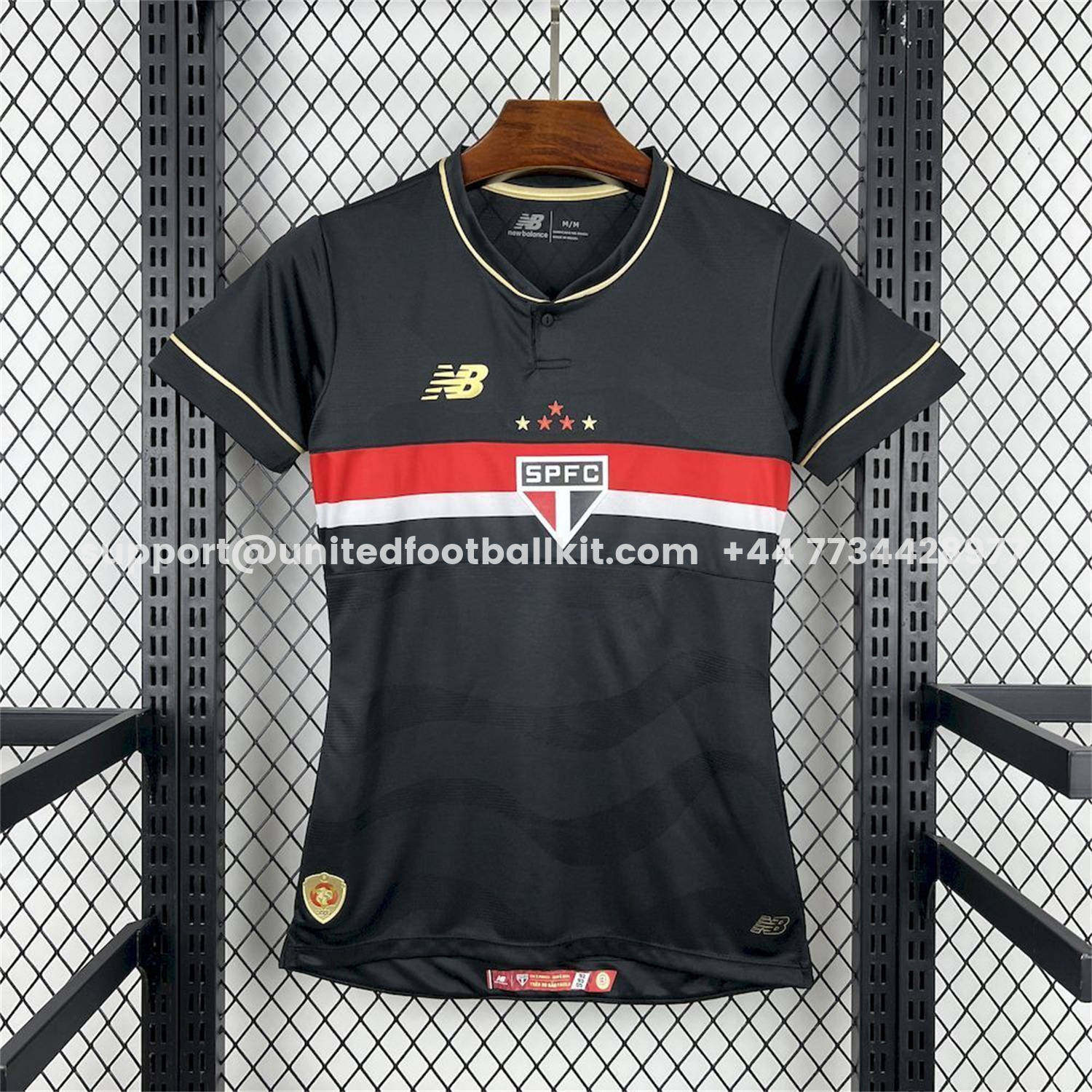 Unitedfootballkit.com | Women's Sao Paulo 25-26 Black Special Unsponsored Jersey -Customize Name, Number and Patch | Worldwide Shipping
