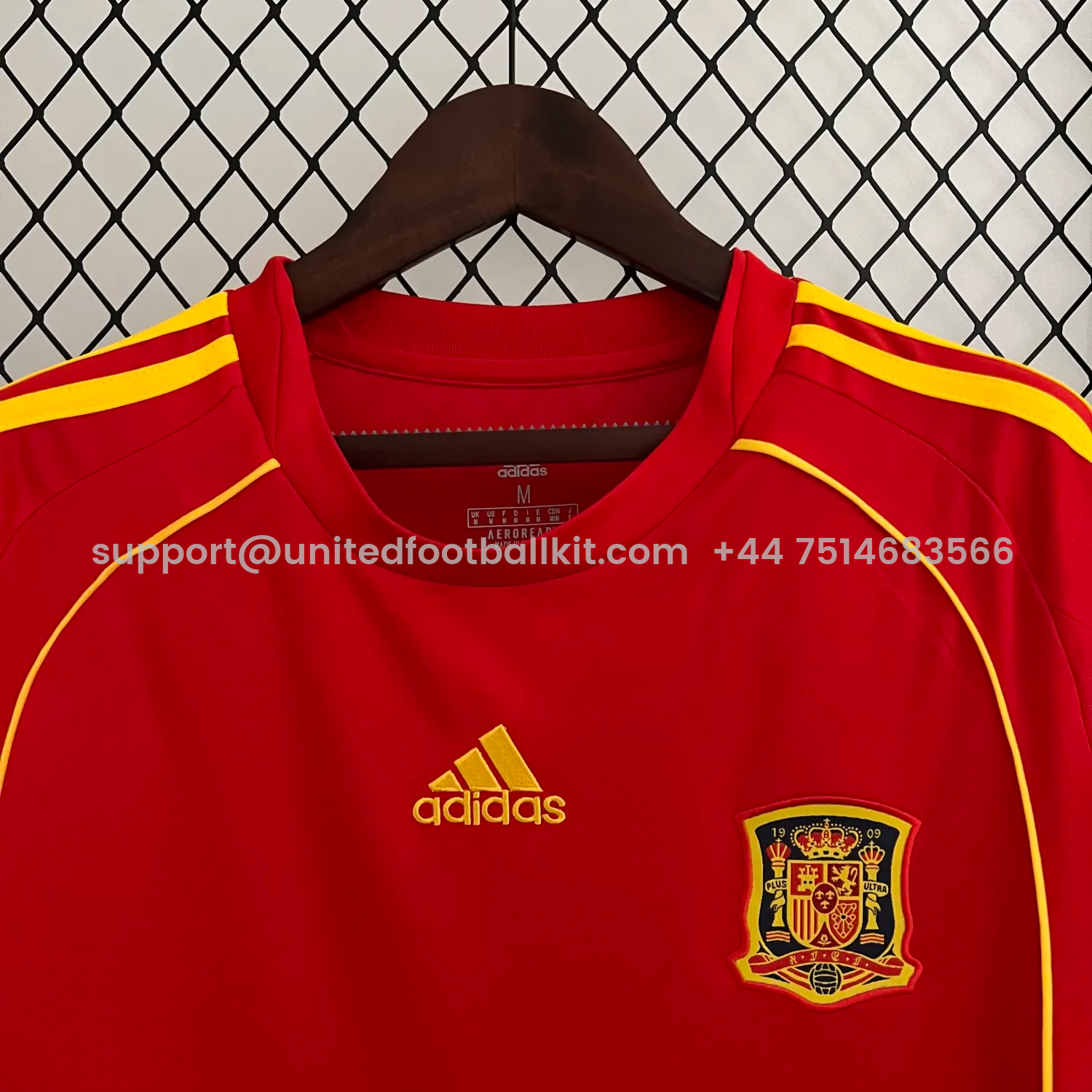 Unitedfootballkit.com | Retro Spain 2008 Home Stadium Jersey -Customize Name, Number and Patch | Worldwide Shipping