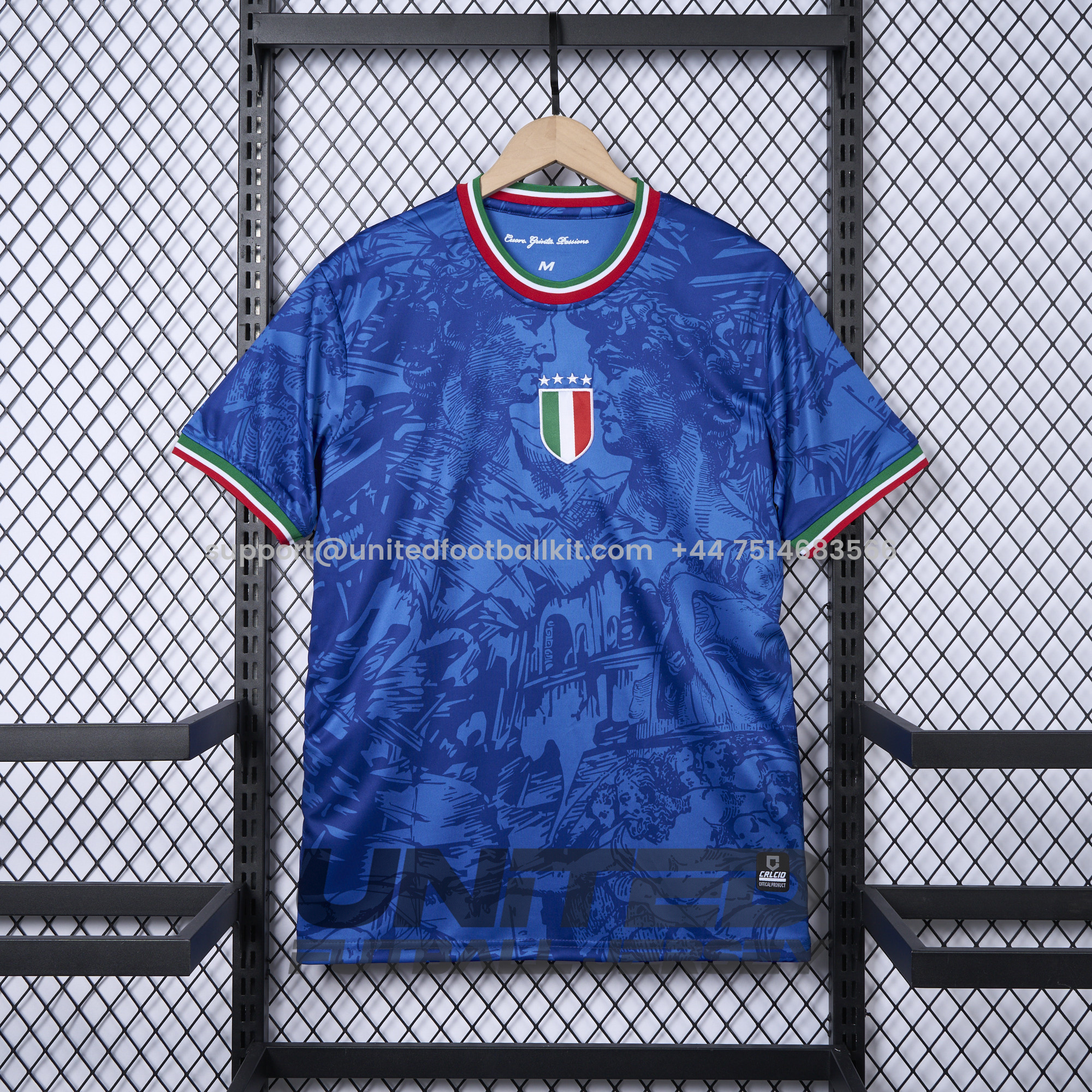 Unitedfootballkit.com | Italy 2024 Blue Special Edition Jersey - Fans Version -Customize Name, Number and Patch | Worldwide Shipping