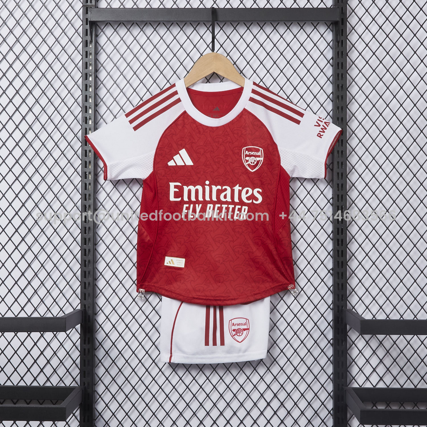 Unitedfootballkit.com | Arsenal 25-26 Home Kids Kit - Player Version -Customize Name, Number and Patch | Worldwide Shipping