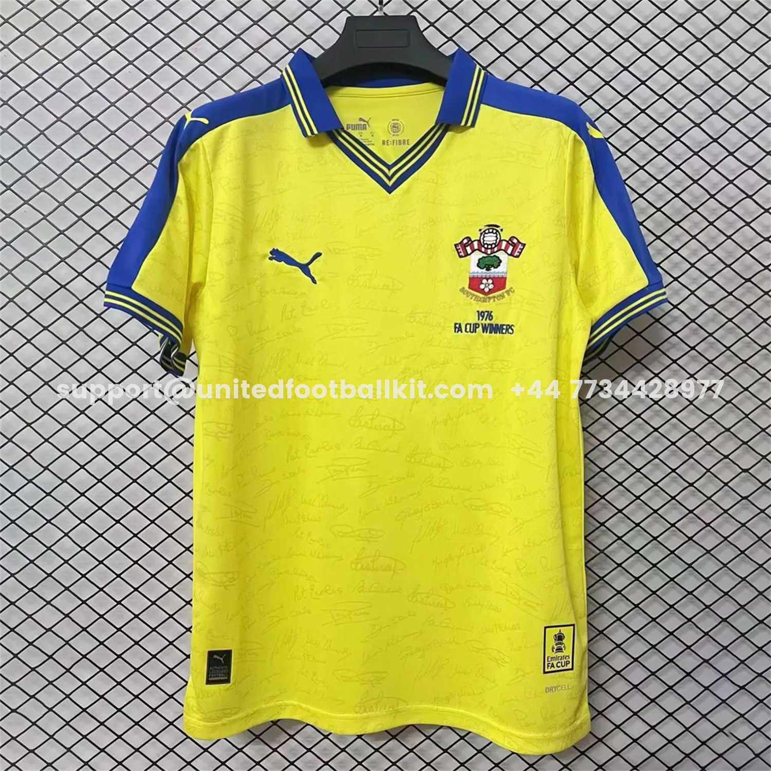 Unitedfootballkit.com | Southampton 26-27 50th Anniversary Yellow Jersey - Fans Version -Customize Name, Number and Patch | Worldwide Shipping