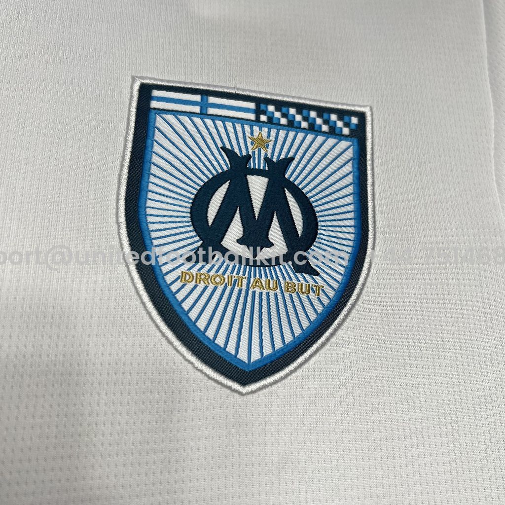 Unitedfootballkit.com | Marseille 24-25 Home Stadium Jersey - Fans Version -Customize Name, Number and Patch | Worldwide Shipping
