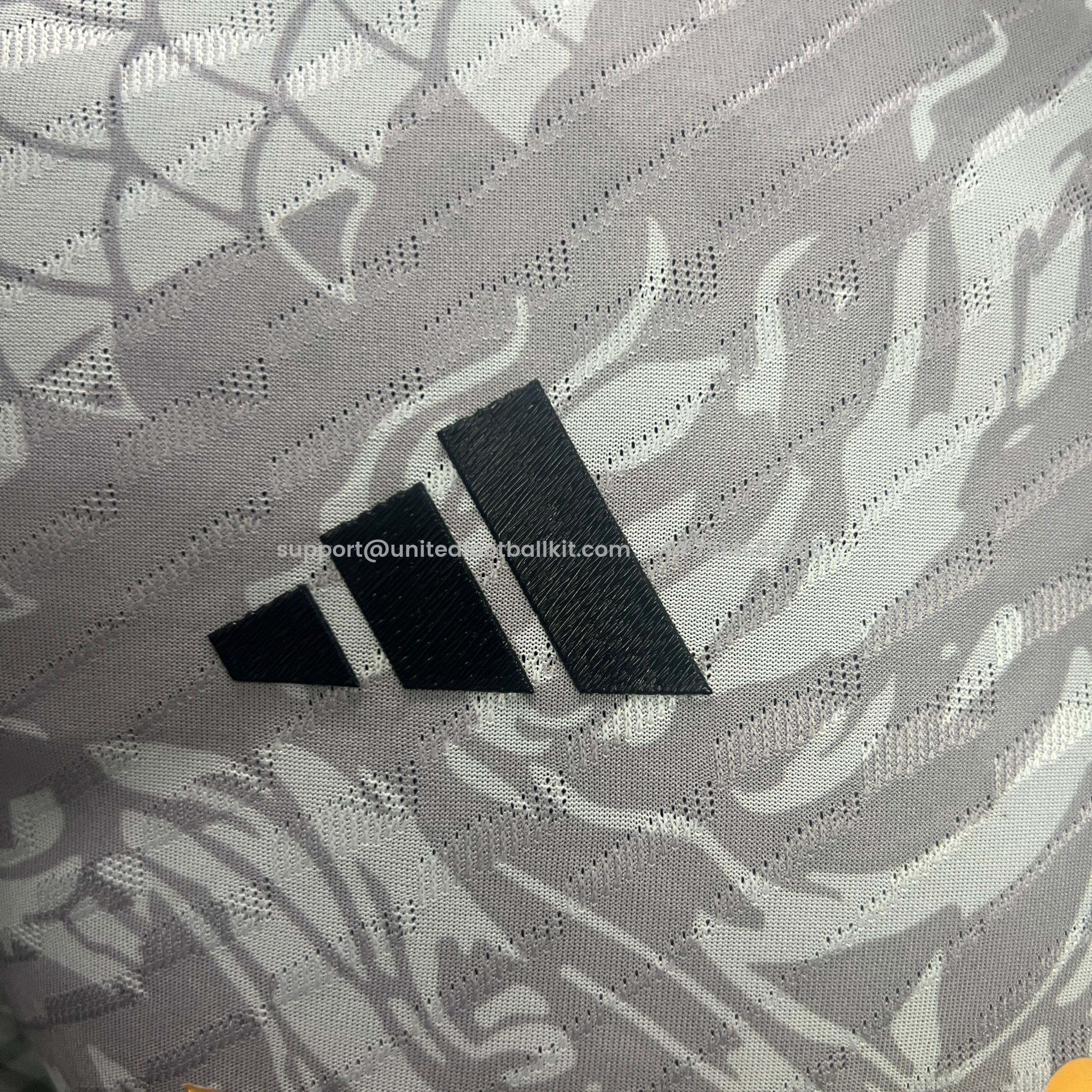 Unitedfootballkit.com | Real Madrid 24-25 Black Dragon Special Edition Gray Jersey - Player Version -Customize Name, Number and Patch | Worldwide Shipping