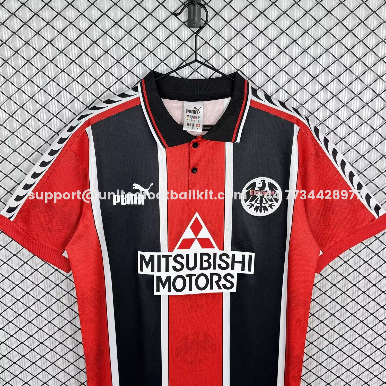 Unitedfootballkit.com | Retro Frankfurt 1996-98 Home Jersey -Customize Name, Number and Patch | Worldwide Shipping