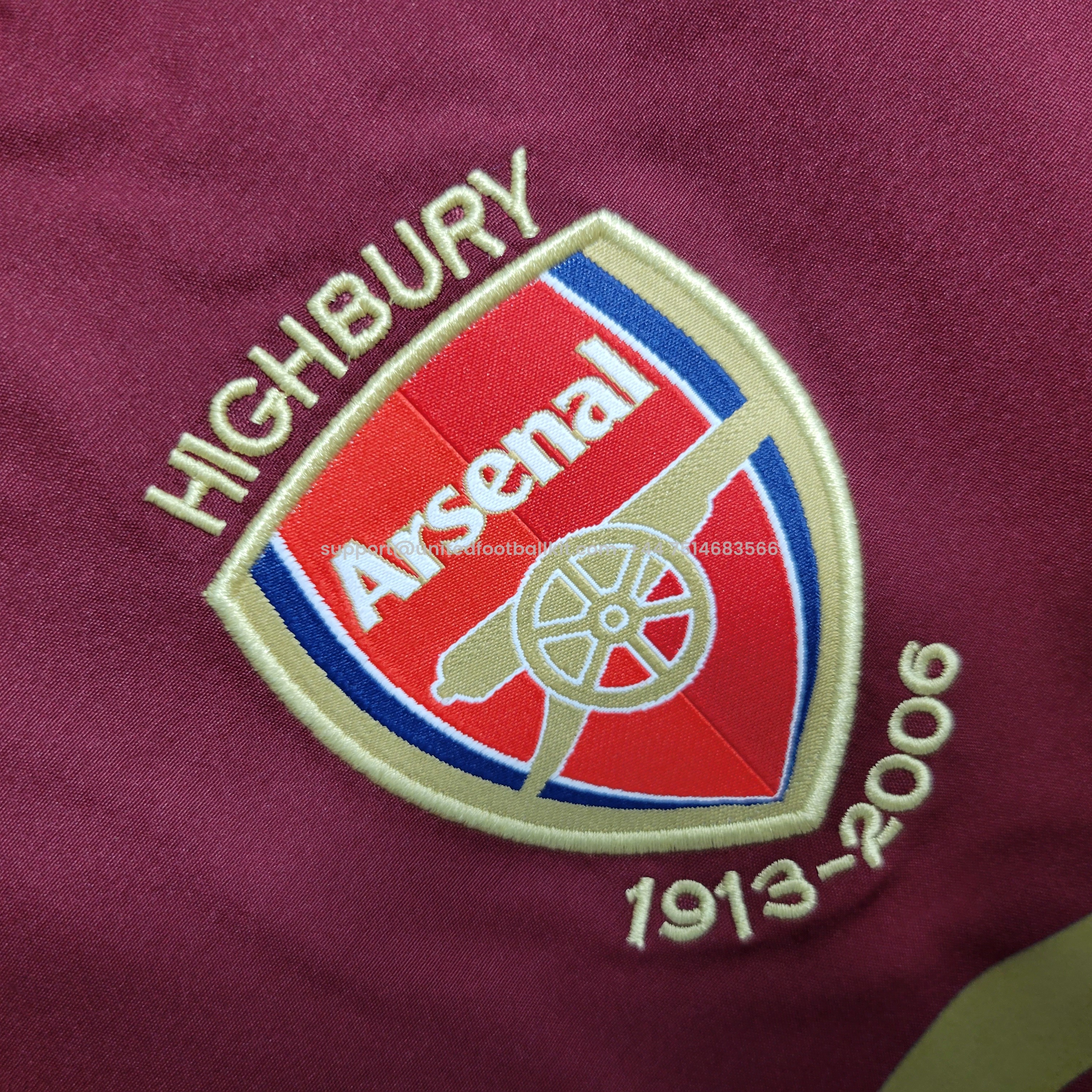 Unitedfootballkit.com | Retro Arsenal 05-06 Home Stadium Long Sleeve Jersey -Customize Name, Number and Patch | Worldwide Shipping