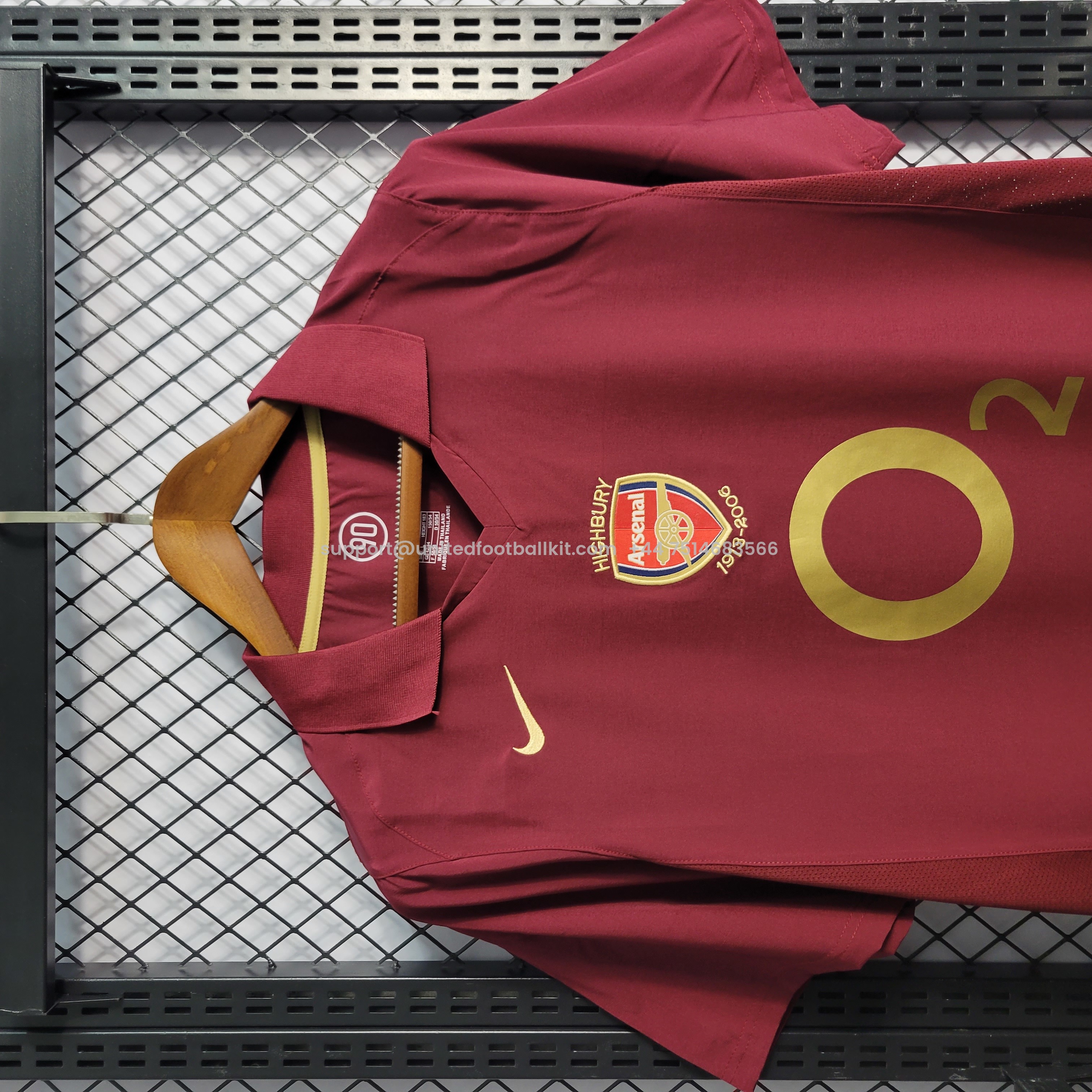 Unitedfootballkit.com | Retro Arsenal 05-06 Home Stadium Jersey -Customize Name, Number and Patch | Worldwide Shipping