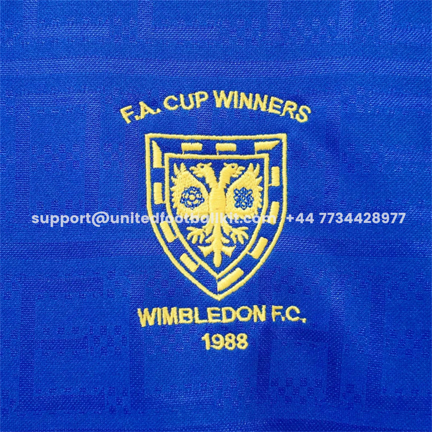 Unitedfootballkit.com | Retro Wimbledon 1988-89 Home Blue Jersey -Customize Name, Number and Patch | Worldwide Shipping