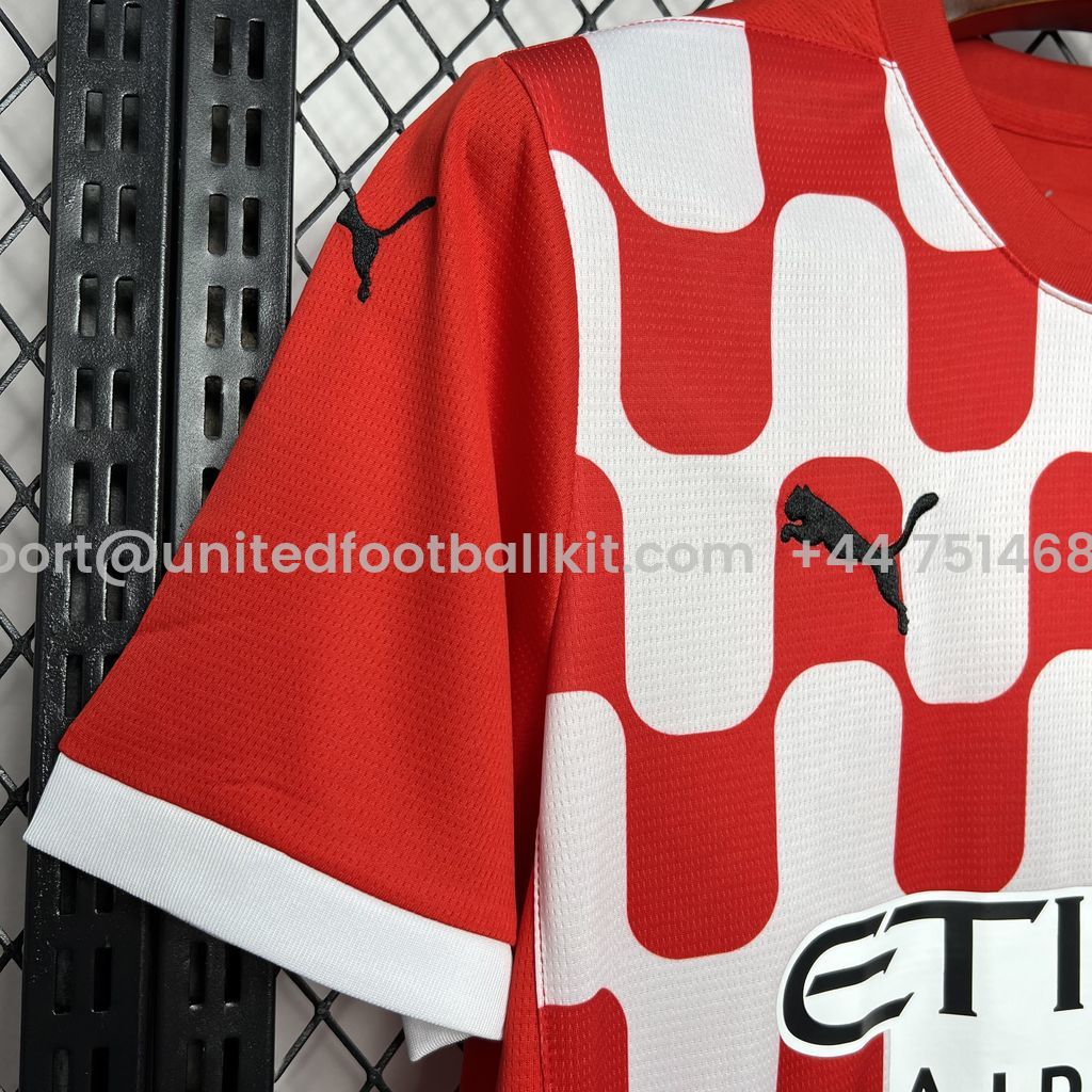 Unitedfootballkit.com | Girona 24-25 Home Stadium Jersey - Fans Version -Customize Name, Number and Patch | Worldwide Shipping