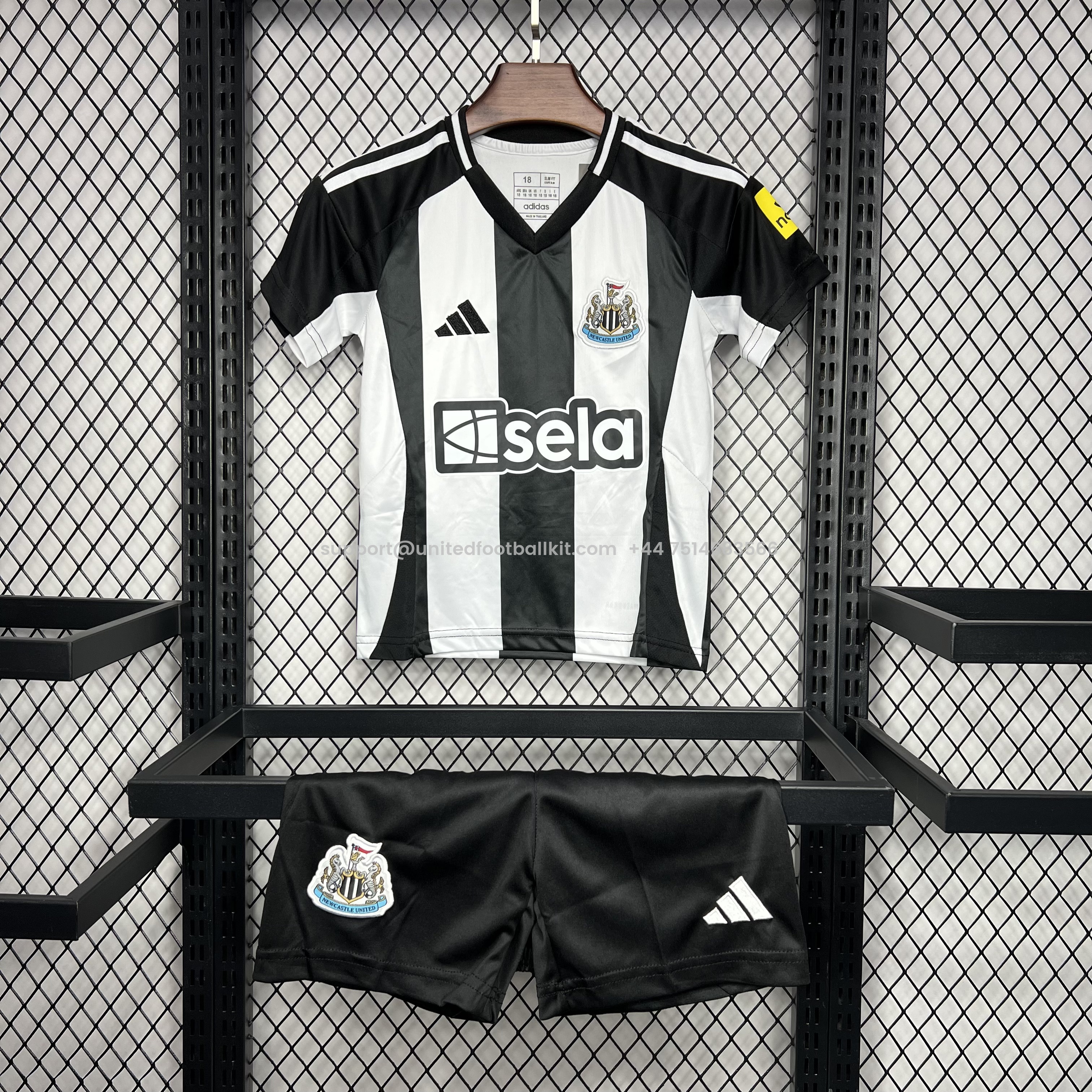 Unitedfootballkit.com | Newcastle United 24-25 Home Stadium Kids Kit -Customize Name, Number and Patch | Worldwide Shipping