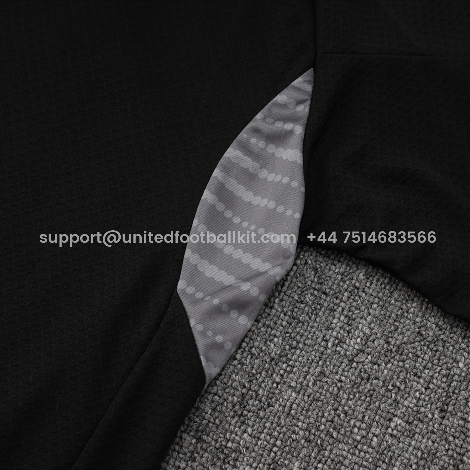 Unitedfootballkit.com | Real Madrid 25-26 Short-Sleeve Training Set - Black Top and Black Shorts -Customize Name, Number and Patch | Worldwide Shipping