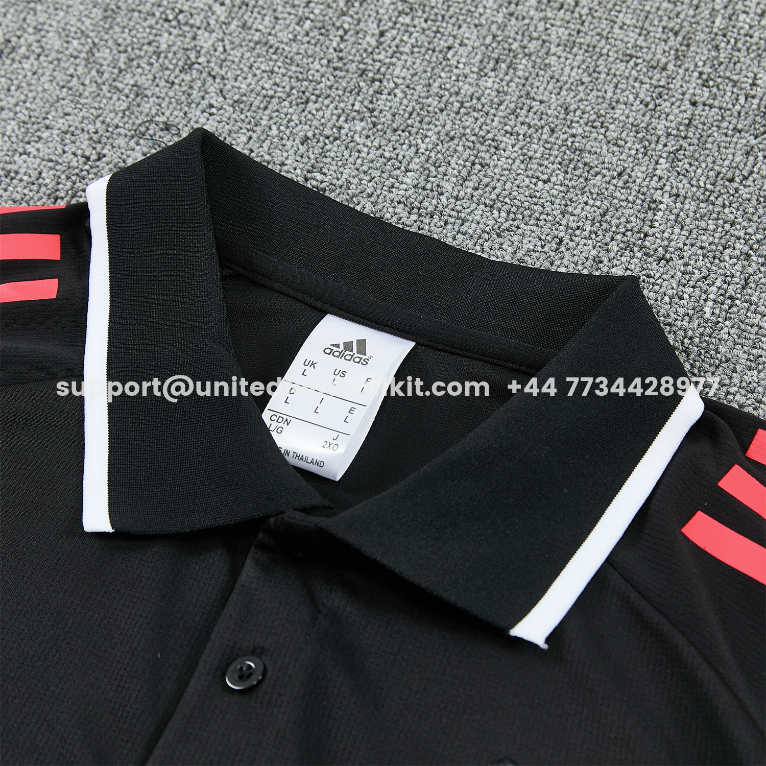 Unitedfootballkit.com | River Plate 25-26 POLO Short-Sleeve Training Set - Black Top and Black Pants -Customize Name, Number and Patch | Worldwide Shipping