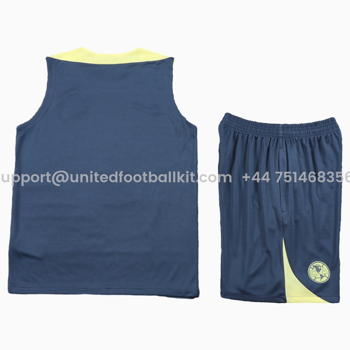 Unitedfootballkit.com | Club América 24-25 Vest Training Set - Grey Vest & Shorts -Customize Name, Number and Patch | Worldwide Shipping