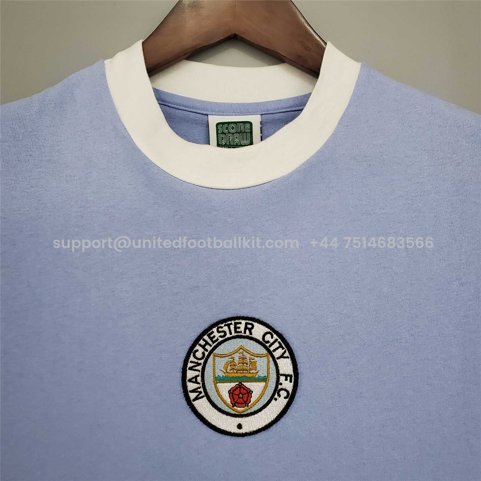 Unitedfootballkit.com | Retro Manchester City 1971-74 Home Jersey -Customize Name, Number and Patch | Worldwide Shipping
