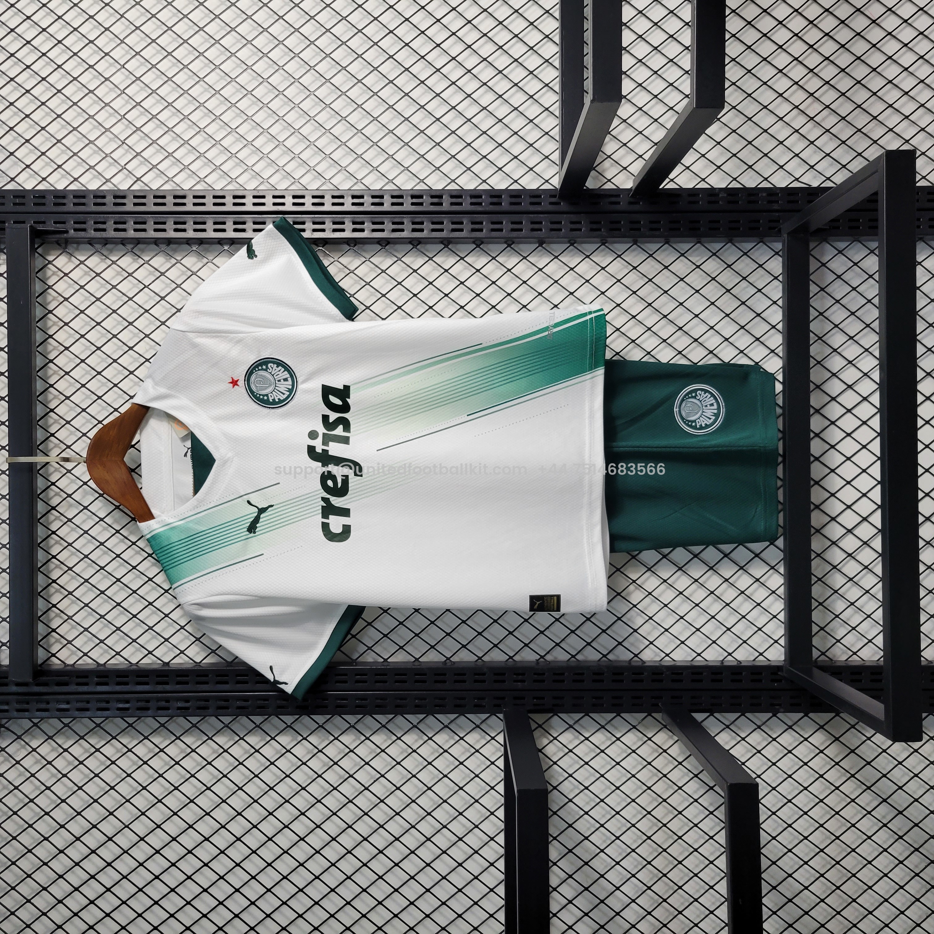 Unitedfootballkit.com | Palmeiras 2023 Away Stadium Kids Kit -Customize Name, Number and Patch | Worldwide Shipping