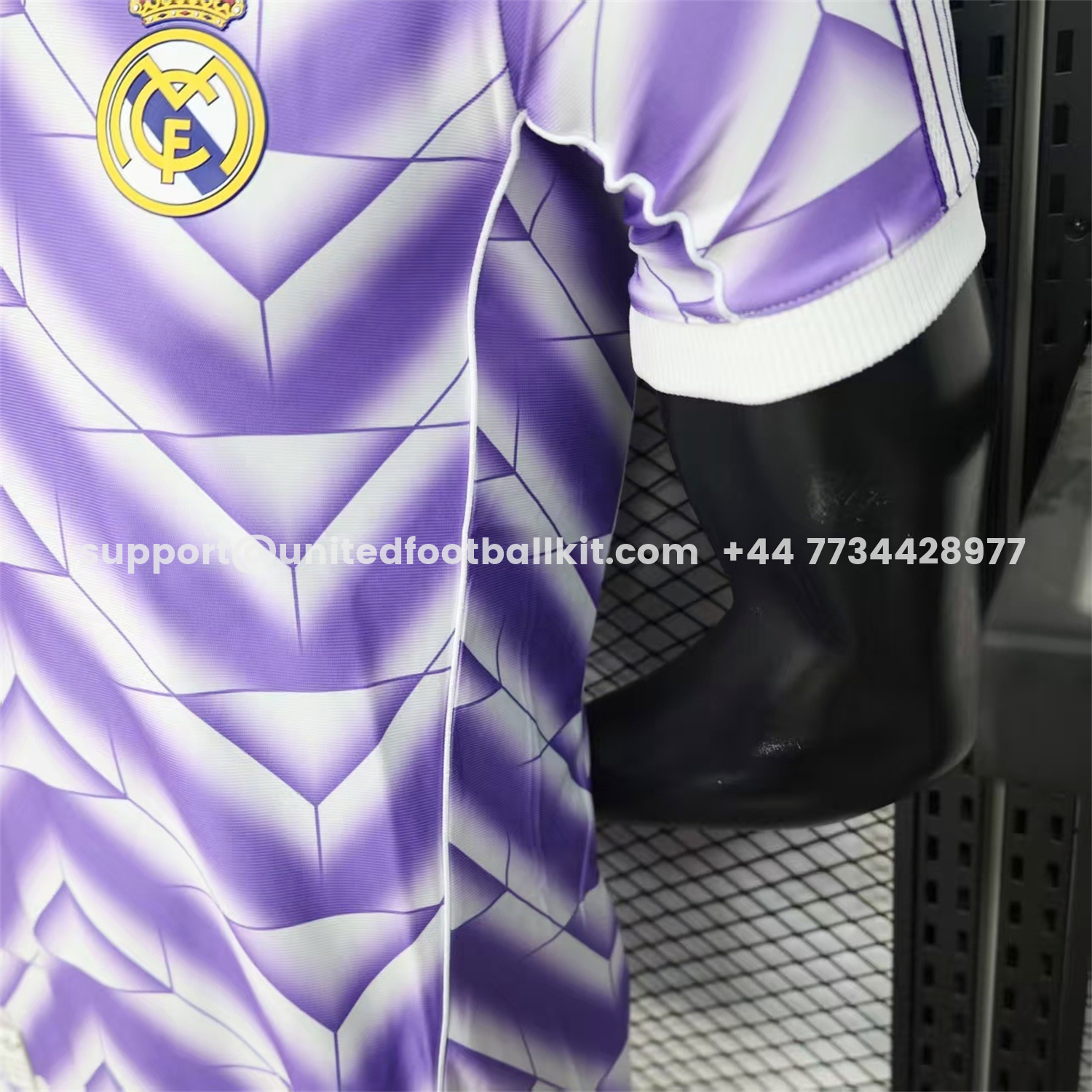 Unitedfootballkit.com | Real Madrid 25-26 Refracted Purple Light White Special Jersey - Player Version -Customize Name, Number and Patch | Worldwide Shipping