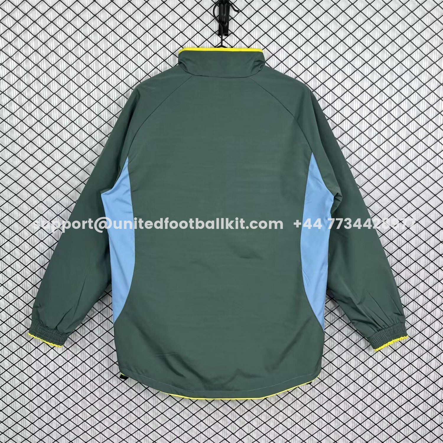 Unitedfootballkit.com | Retro Sporting CP 2002-03 Windbreaker Jacket - Blue Green -Customize Name, Number and Patch | Worldwide Shipping
