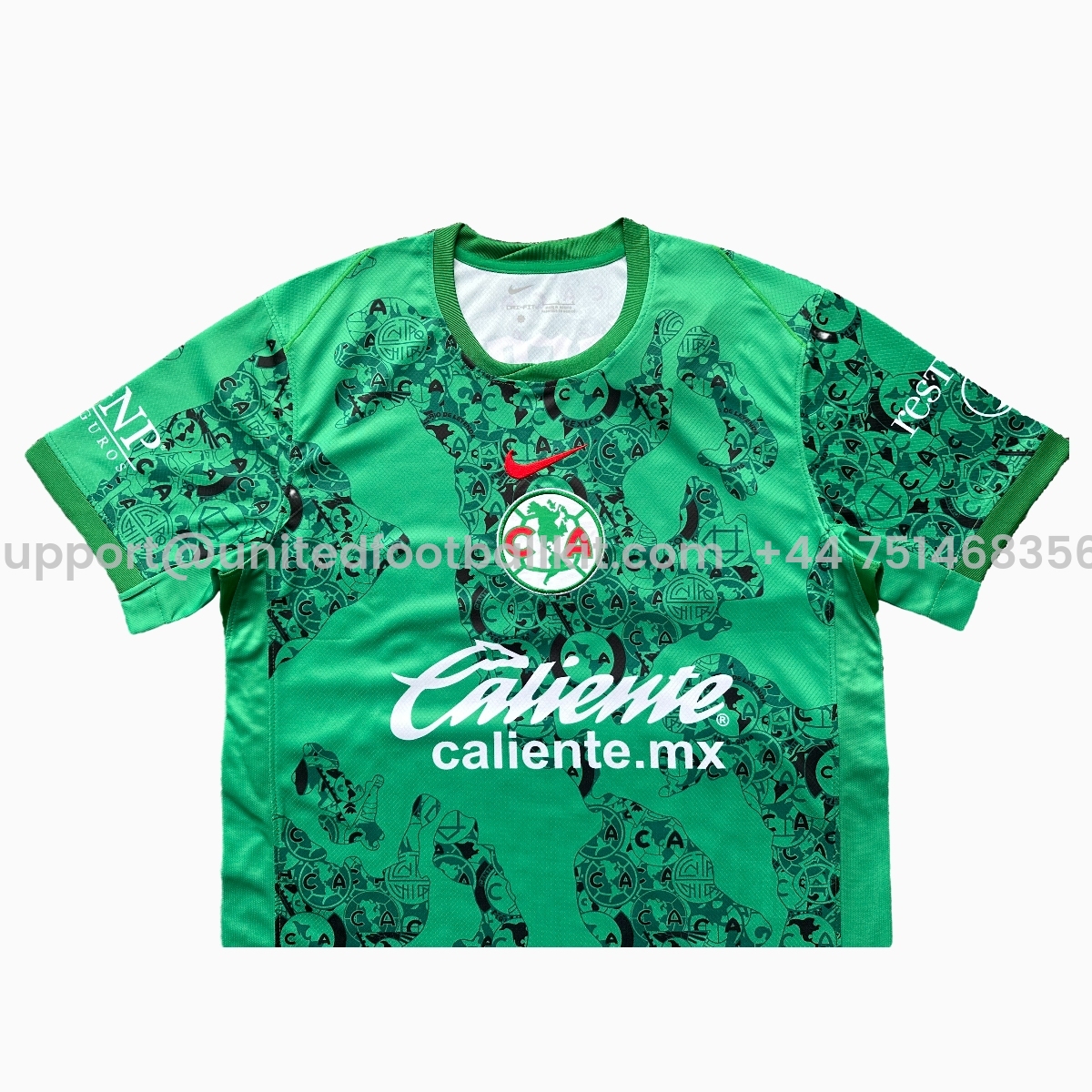 Unitedfootballkit.com | Club América 24-25 Green Goalkeeper Jersey - Fans Version -Customize Name, Number and Patch | Worldwide Shipping