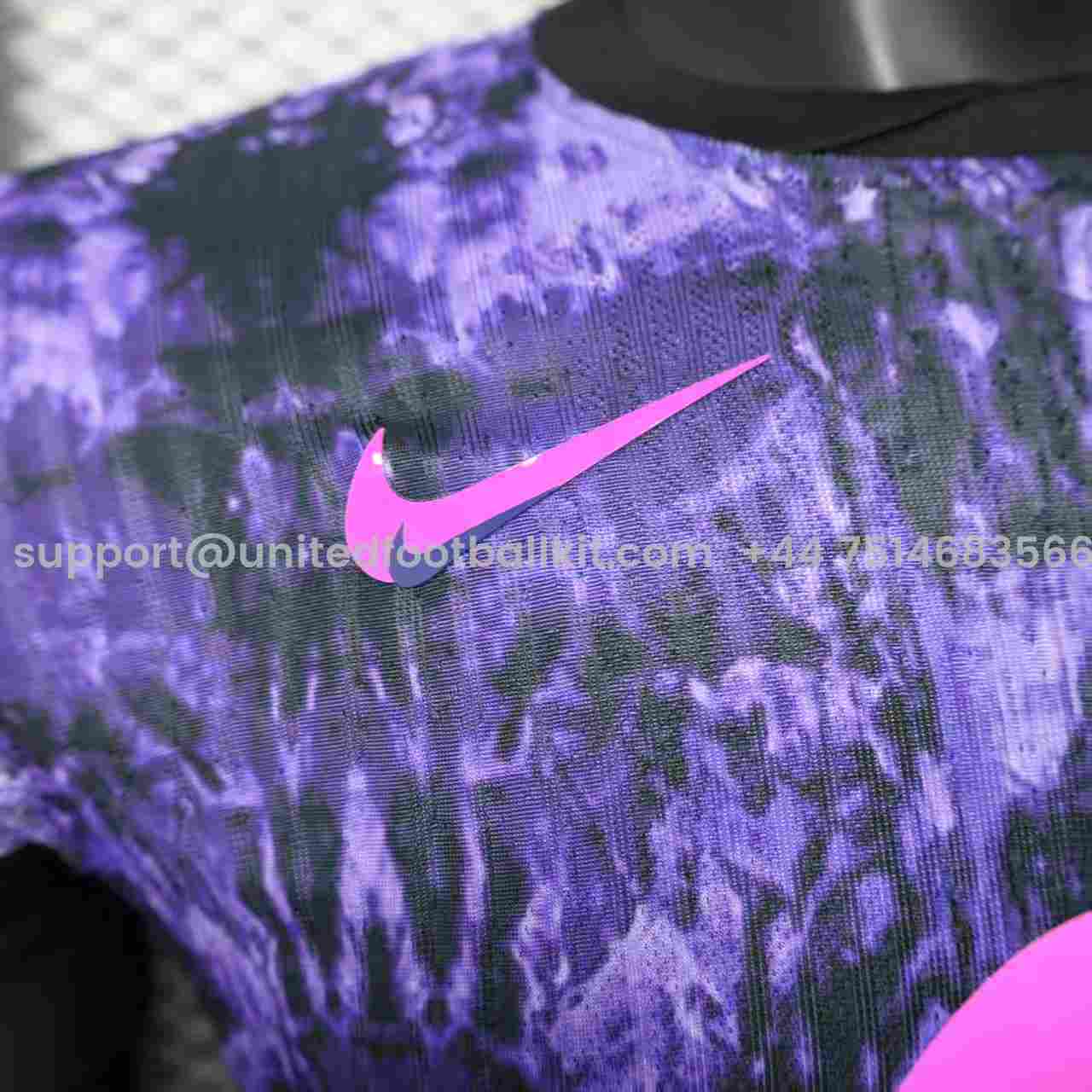 Unitedfootballkit.com | Barcelona 25-26 Purple Rock Pattern Jersey - Player Version -Customize Name, Number and Patch | Worldwide Shipping