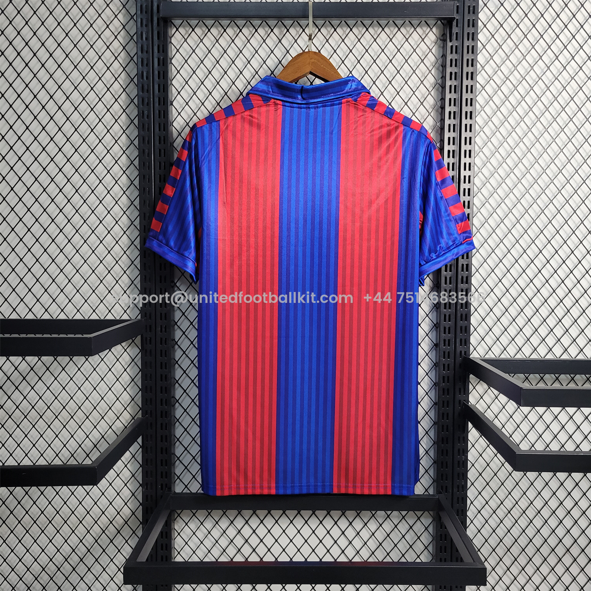 Unitedfootballkit.com | Retro Barcelona 90-92 Home Stadium Jersey -Customize Name, Number and Patch | Worldwide Shipping