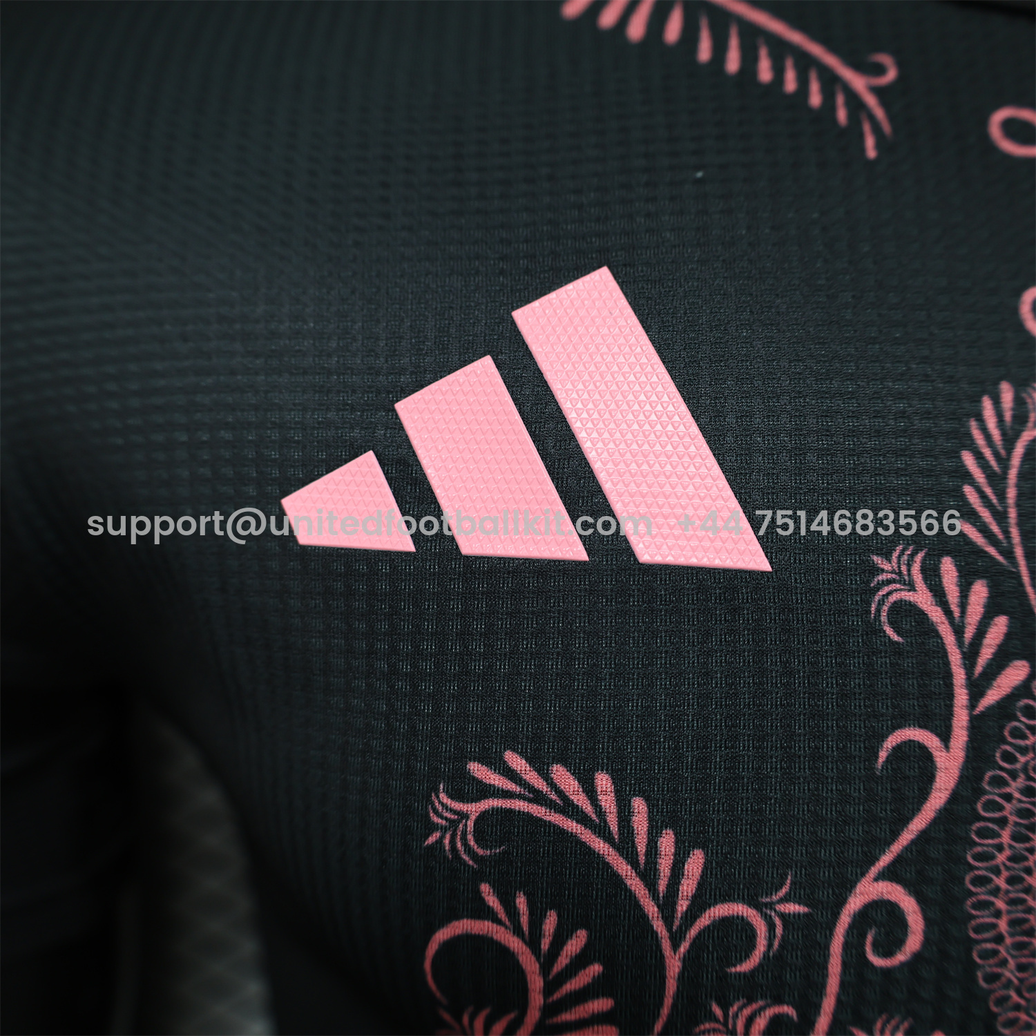 Unitedfootballkit.com | Algeria 25-26 Pure Black Jersey with Pink Pattern - Player Version -Customize Name, Number and Patch | Worldwide Shipping