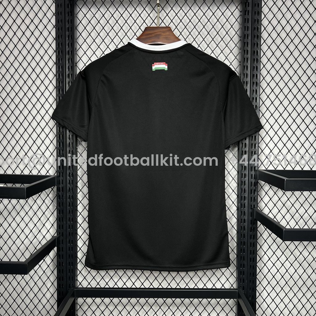 Unitedfootballkit.com | AS Roma 24-25 Third Goalkeeper Black Jersey - Fans Version -Customize Name, Number and Patch | Worldwide Shipping