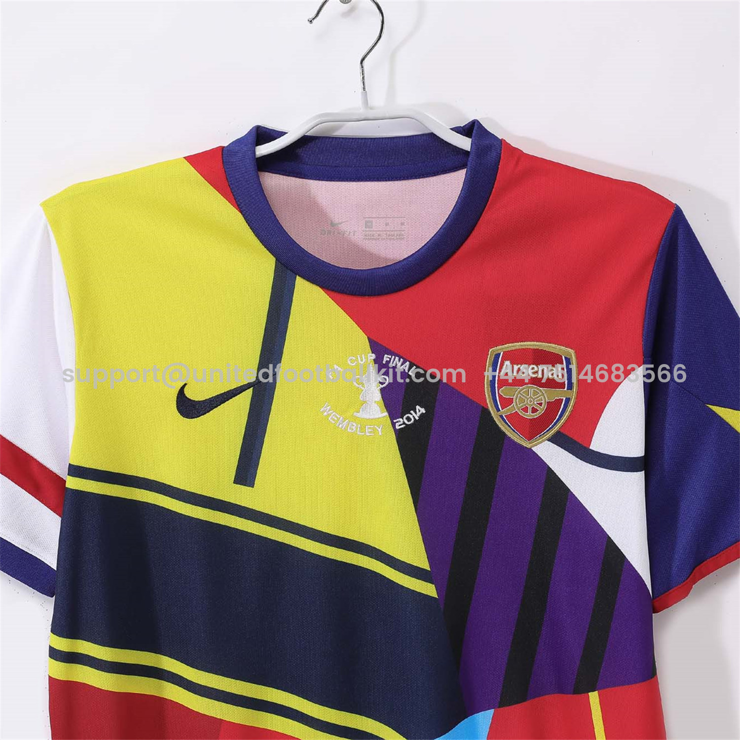 Unitedfootballkit.com | Retro Arsenal 2014 FA CUP Trophy Commemorative Jersey -Customize Name, Number and Patch | Worldwide Shipping