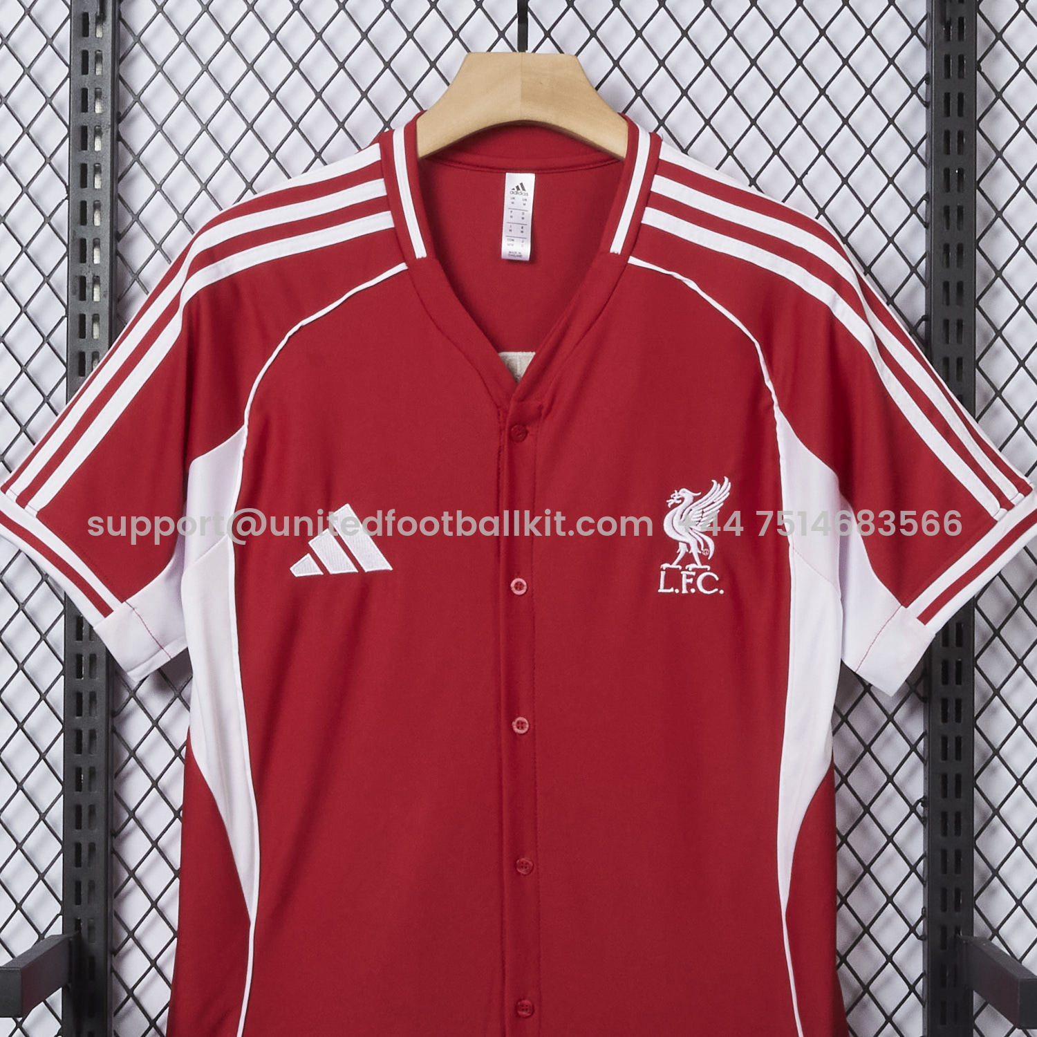 Unitedfootballkit.com | Liver.pool 25-26 Red Baseball Jersey -Customize Name, Number and Patch | Worldwide Shipping