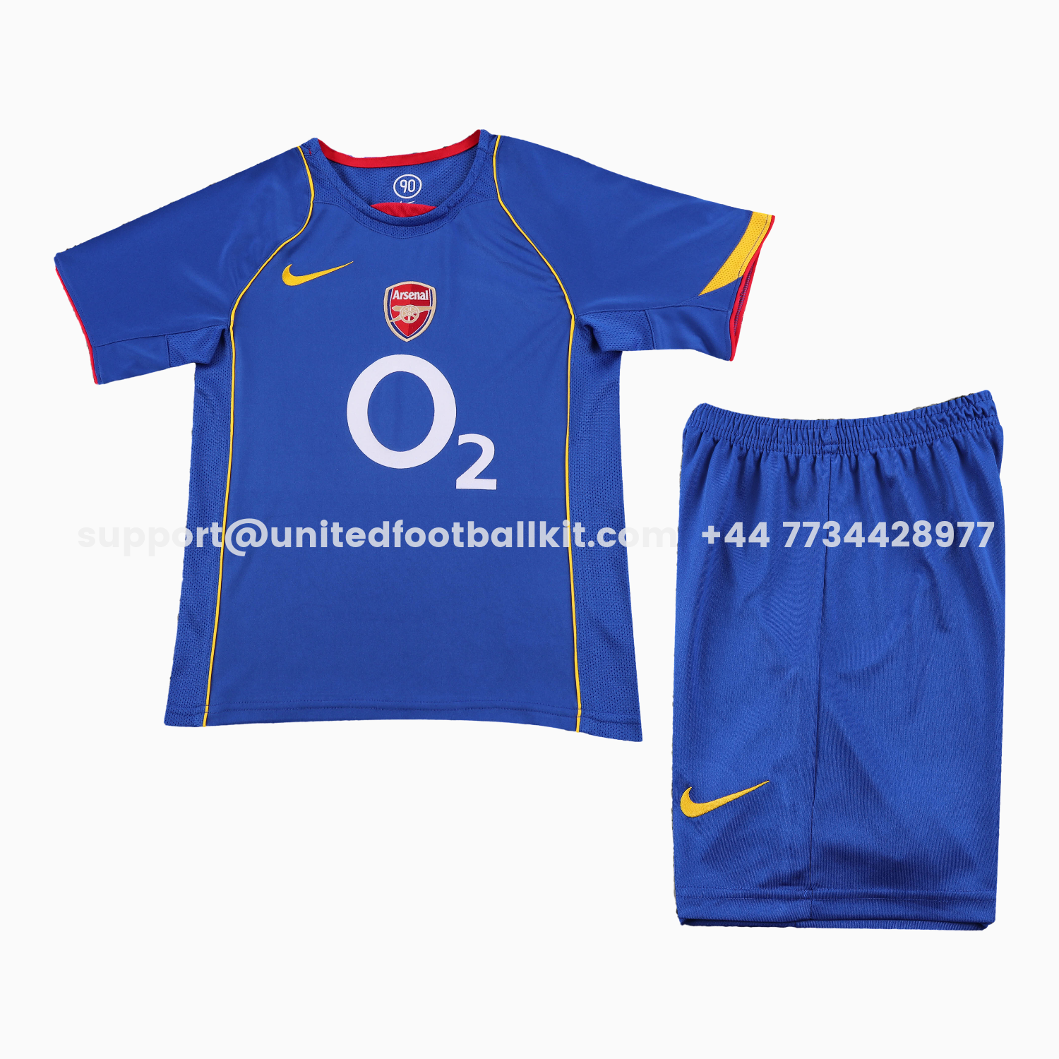 Unitedfootballkit.com | Retro Arsenal 2004-05 Away Kids Kit -Customize Name, Number and Patch | Worldwide Shipping