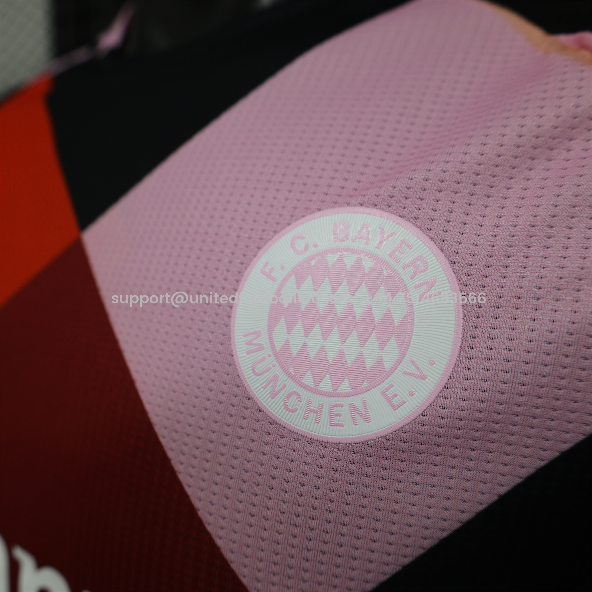 Unitedfootballkit.com | Bayern Munich 24-25 LeGer Special Pink October Jersey - Player Version -Customize Name, Number and Patch | Worldwide Shipping