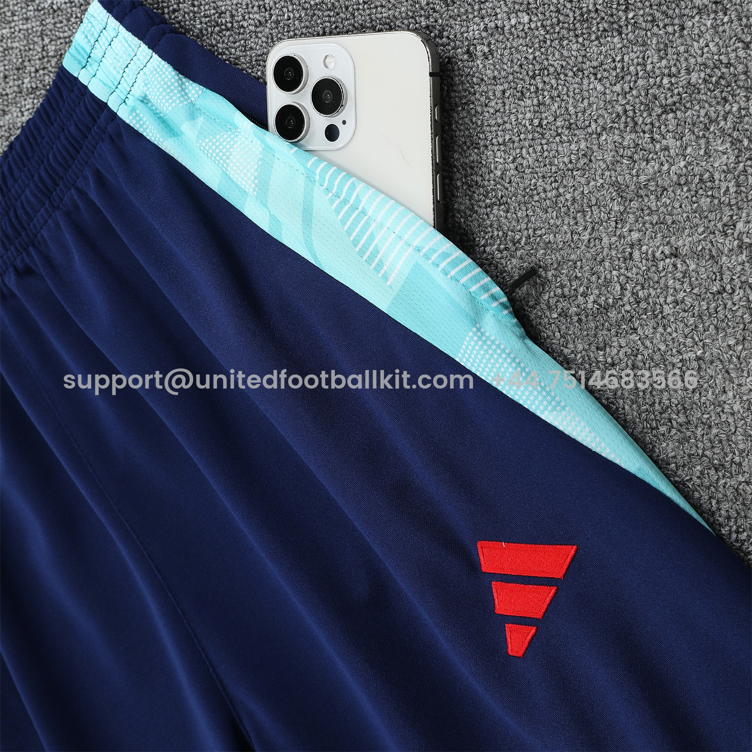 Unitedfootballkit.com | Flamengo 25-26 Traning Hoodie Set - Light Blue With Royal Blue -Customize Name, Number and Patch | Worldwide Shipping