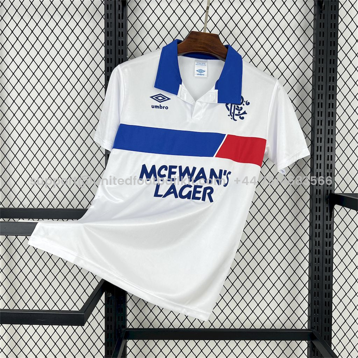 Unitedfootballkit.com | Retro Glasgow Rangers 1994 Away Stadium Jersey -Customize Name, Number and Patch | Worldwide Shipping
