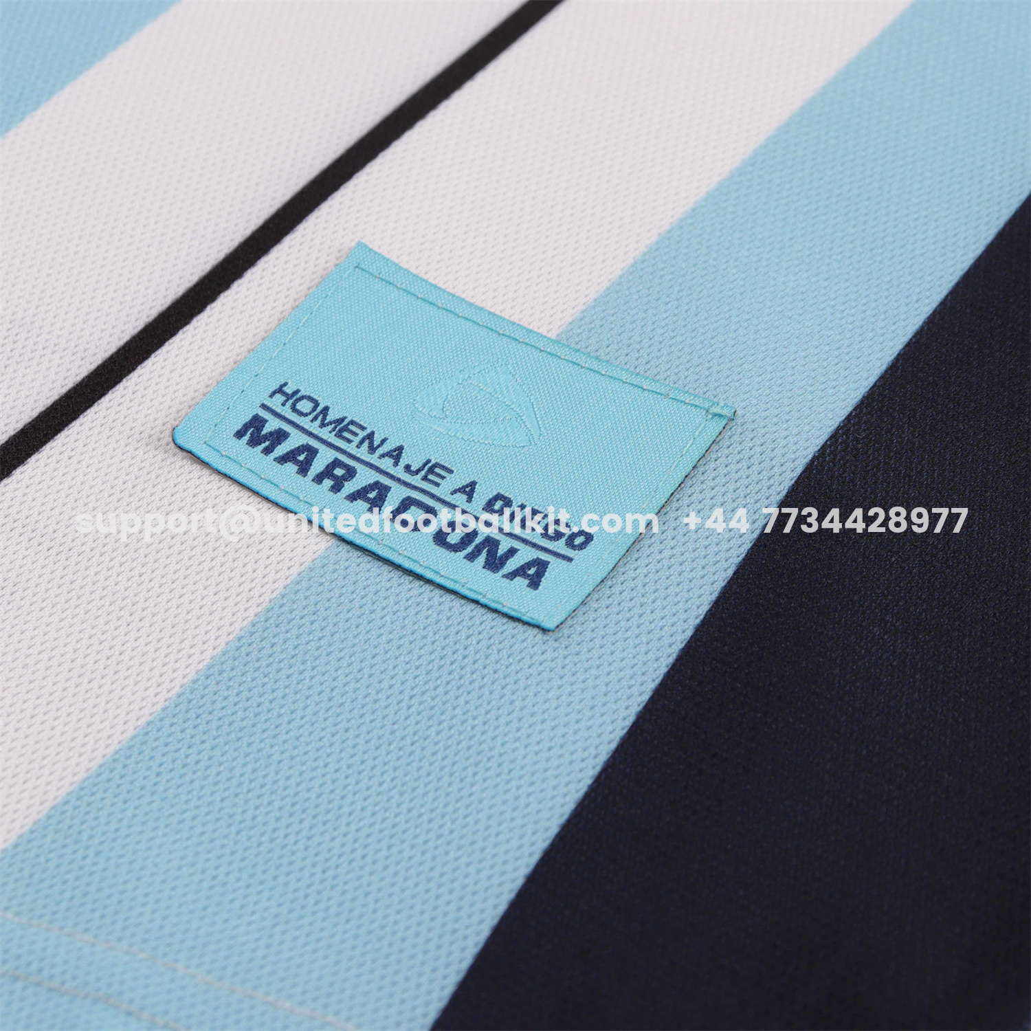 Unitedfootballkit.com | Retro Argentina 2001 Maradona Special Kids Kit -Customize Name, Number and Patch | Worldwide Shipping