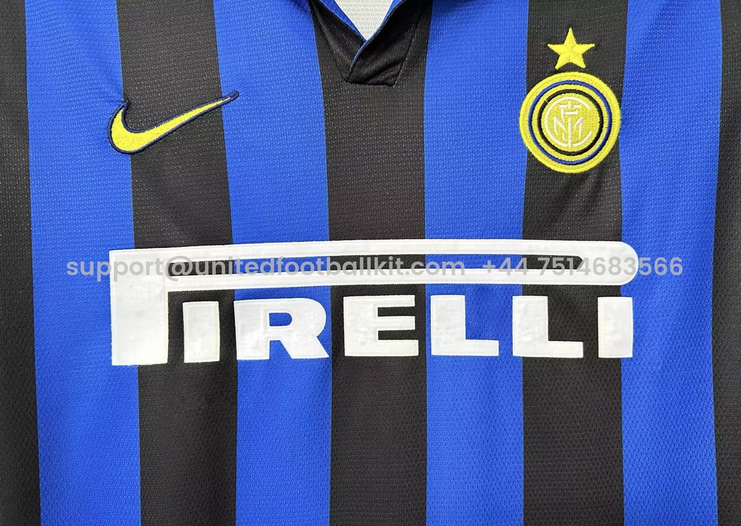 Unitedfootballkit.com | Retro Inter Milan 98-99 Home Stadium Jersey -Customize Name, Number and Patch | Worldwide Shipping