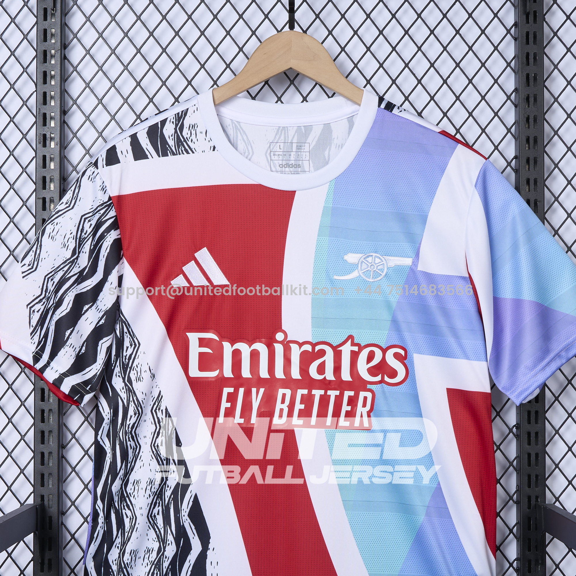 Unitedfootballkit.com | Arsenal 24-25 Pre-Match Training Jersey - Fans Version -Customize Name, Number and Patch | Worldwide Shipping