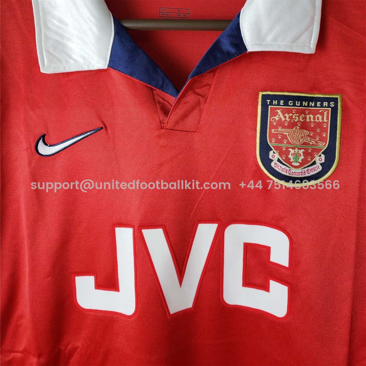 Unitedfootballkit.com | Retro Arsenal 98-99 Home Stadium Jersey -Customize Name, Number and Patch | Worldwide Shipping
