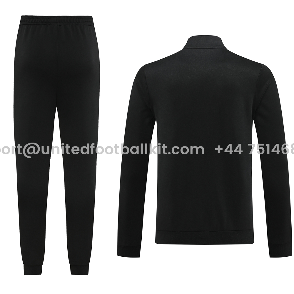 Unitedfootballkit.com | Germany 2024 Jacket Training Tracksuit - Black -Customize Name, Number and Patch | Worldwide Shipping