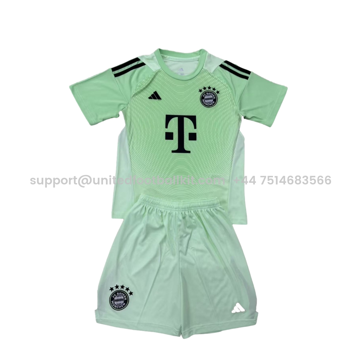 Unitedfootballkit.com | Bayern Munich 25-26 Green Goalkeeper Men's Adult Jersey Set - Fans Version -Customize Name, Number and Patch | Worldwide Shipping