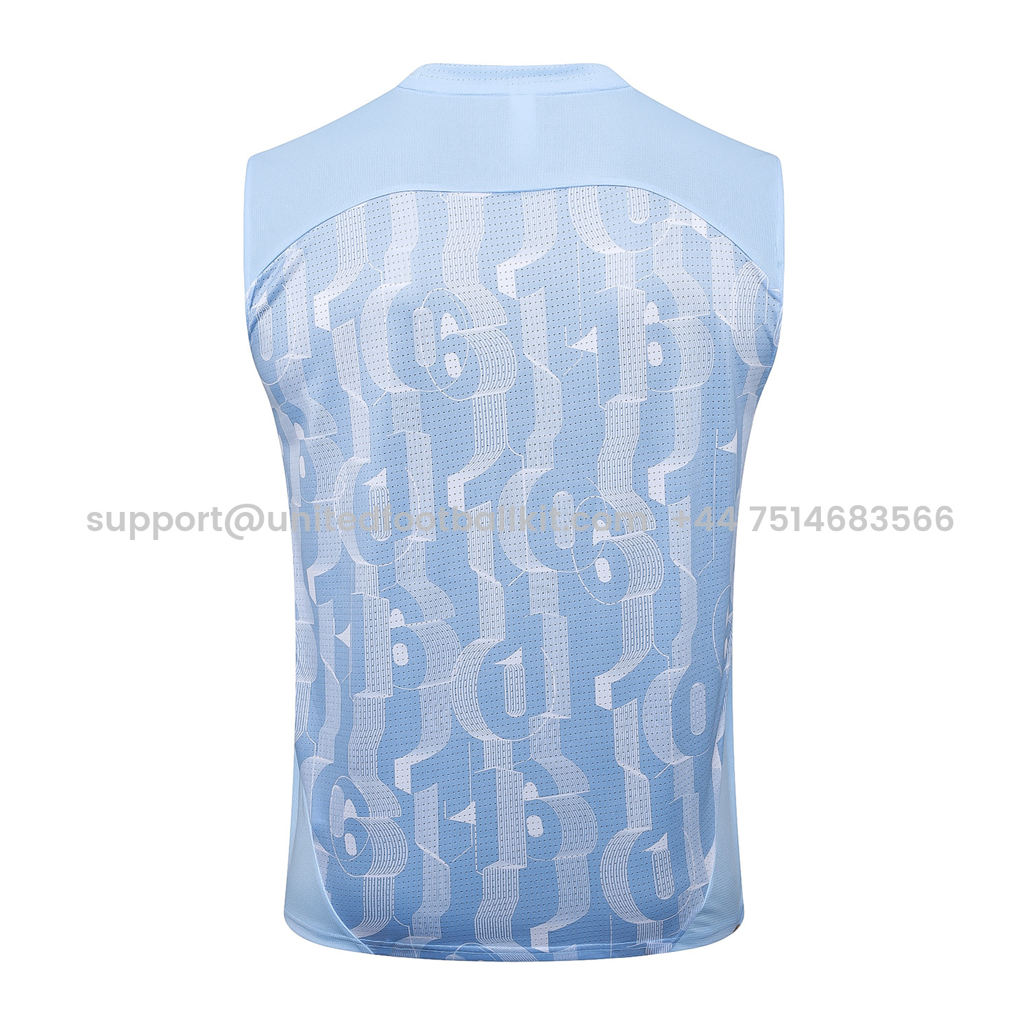 Unitedfootballkit.com | Manchester City 25-26 Vest Training Set - Sky Blue Vest and Deep Blue Shorts -Customize Name, Number and Patch | Worldwide Shipping