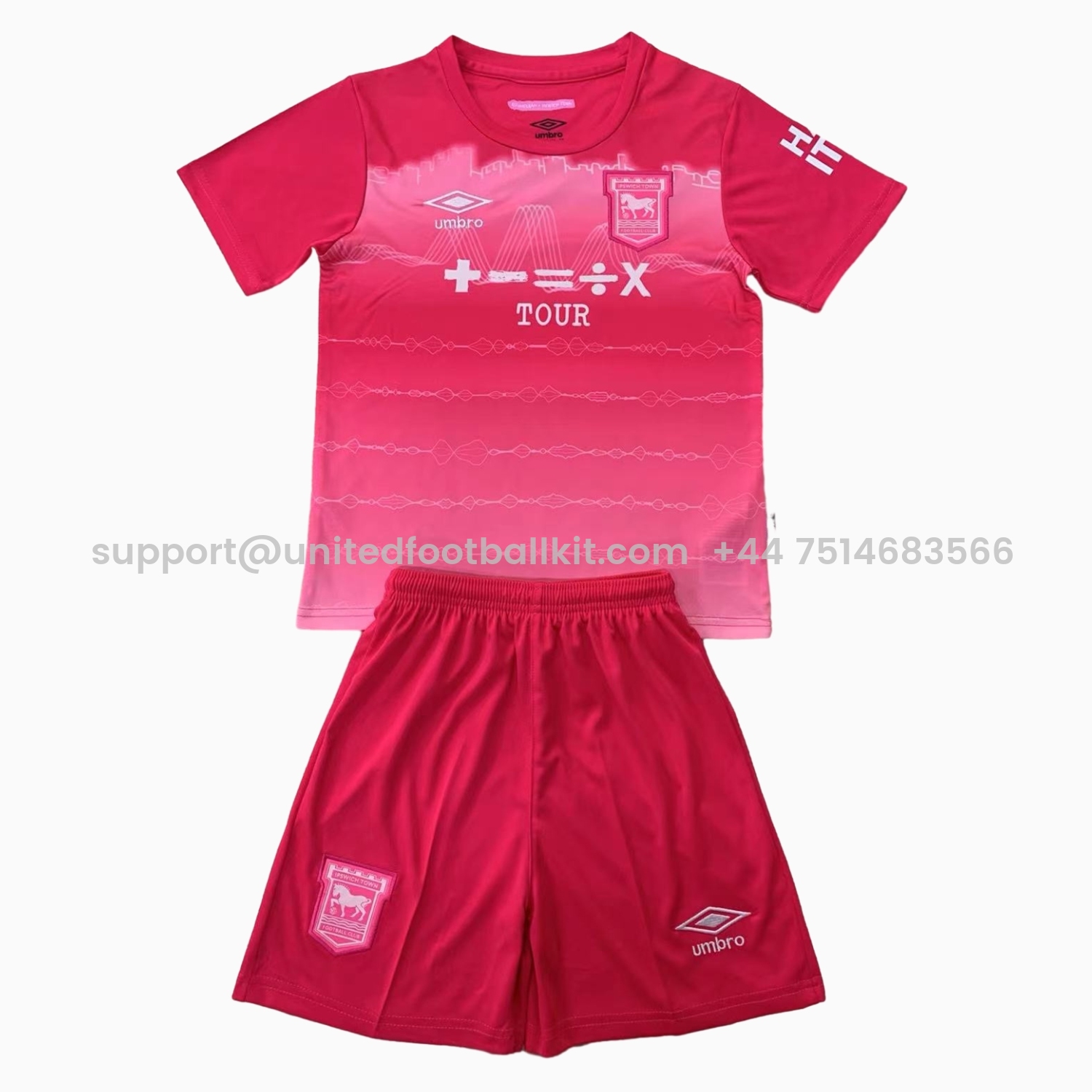 Unitedfootballkit.com | Ipswich Town 24-25 Third Kids Kit -Customize Name, Number and Patch | Worldwide Shipping