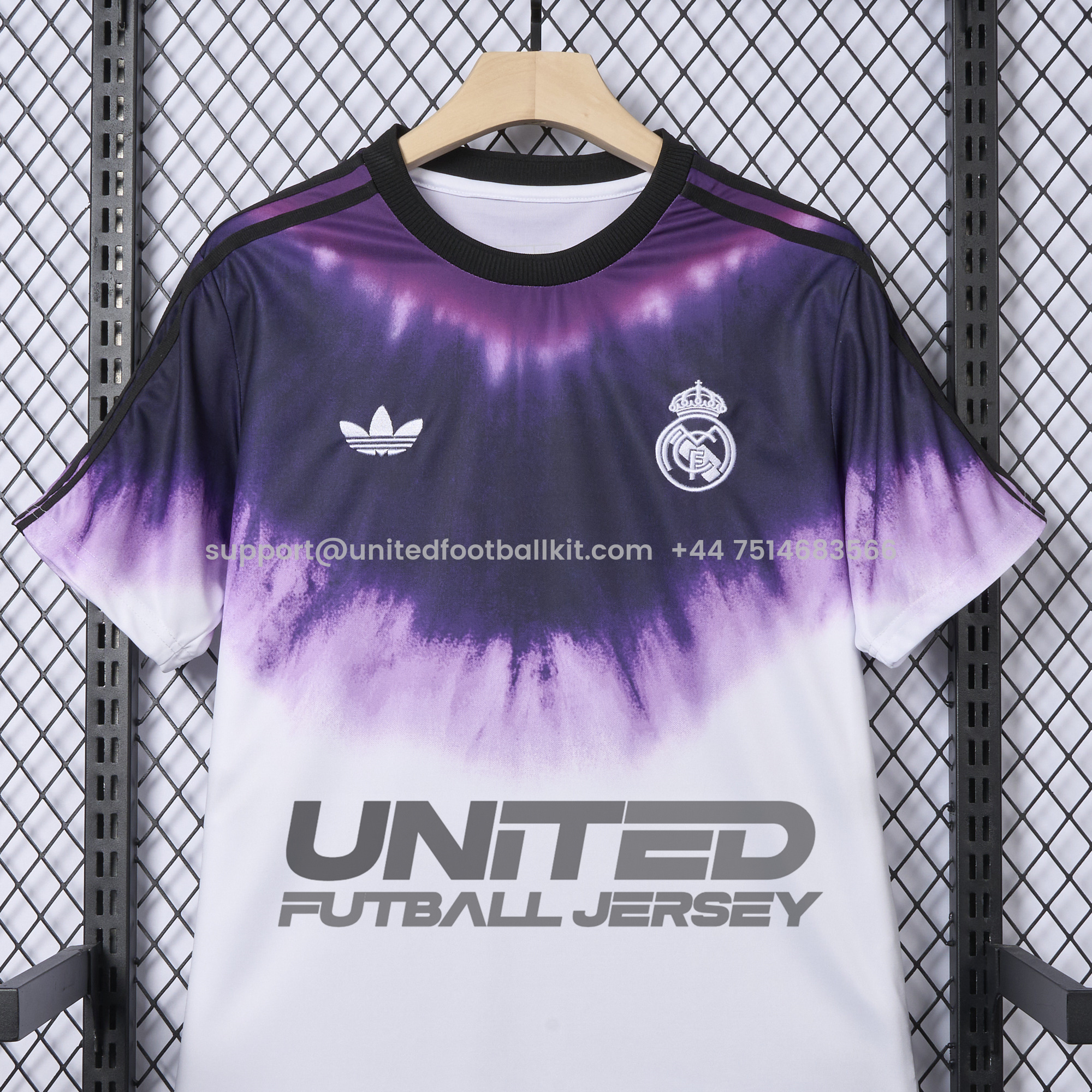 Unitedfootballkit.com | Real Madrid 24-25 White & Purple Spring Festival Special Edition Jersey - Fans Version -Customize Name, Number and Patch | Worldwide Shipping