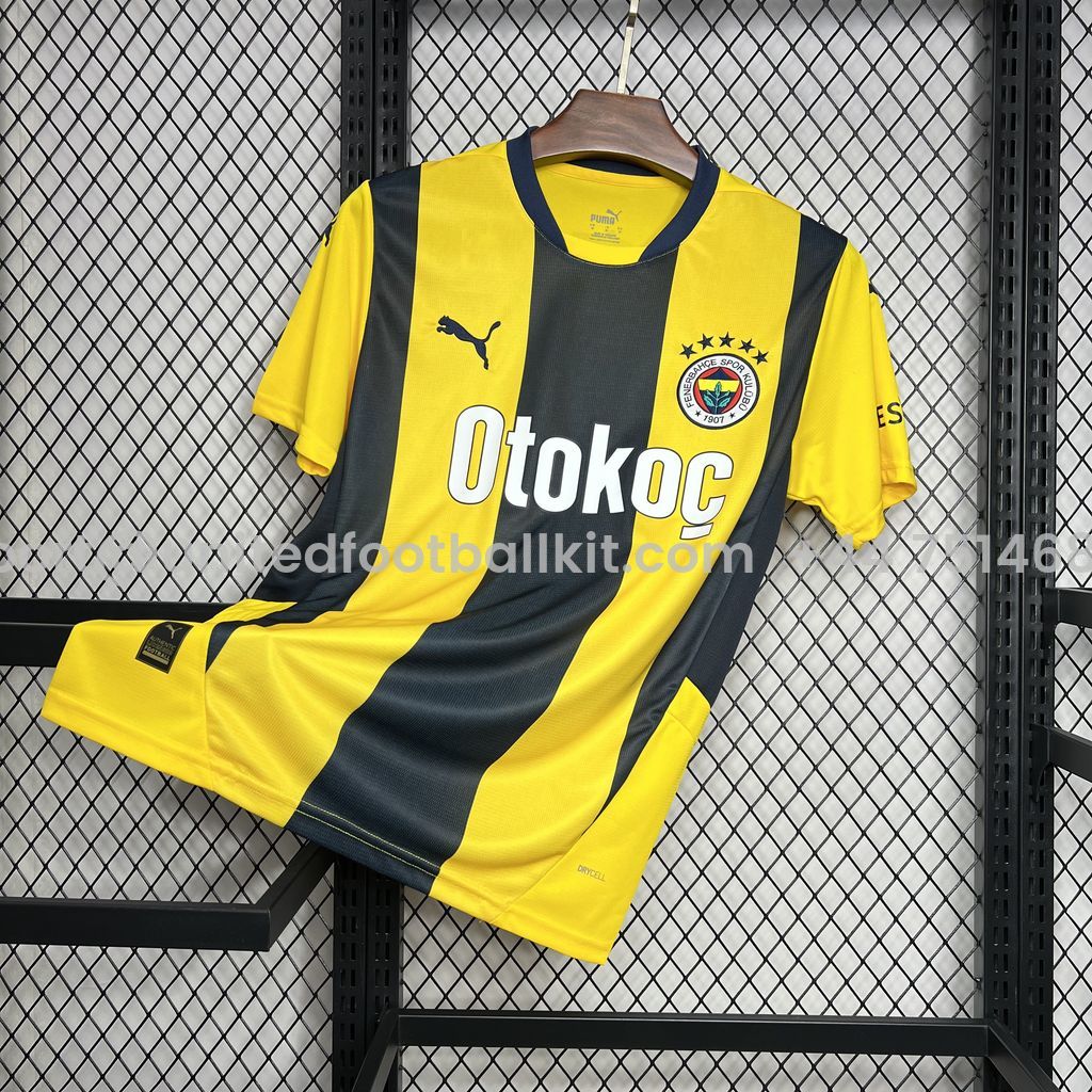 Unitedfootballkit.com | Fenerbahce 24-25 Home Stadium Jersey - Fans Version -Customize Name, Number and Patch | Worldwide Shipping
