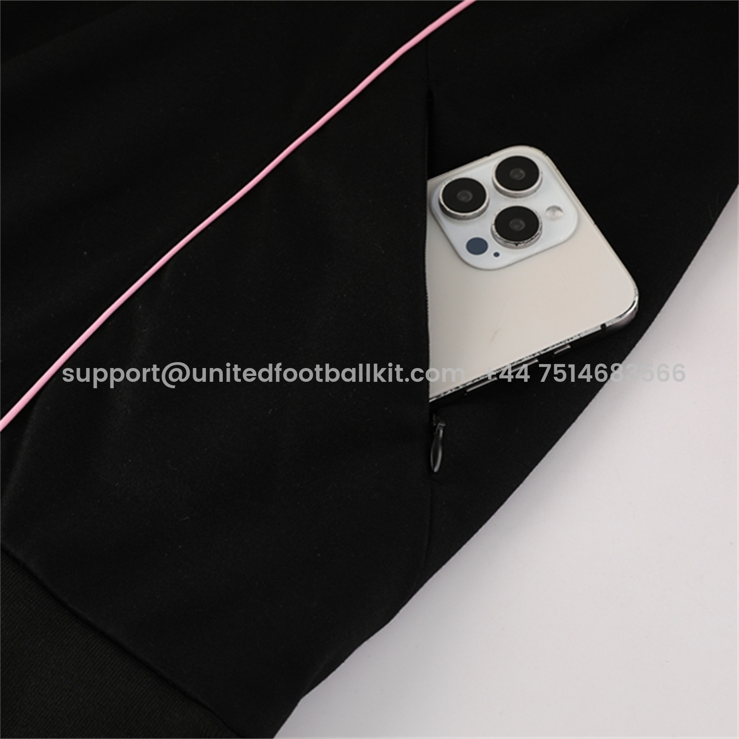 Unitedfootballkit.com | INT M.A.M 25-26 Long Sleeves Training Hoodie Set - Black Hoodie + Pants -Customize Name, Number and Patch | Worldwide Shipping