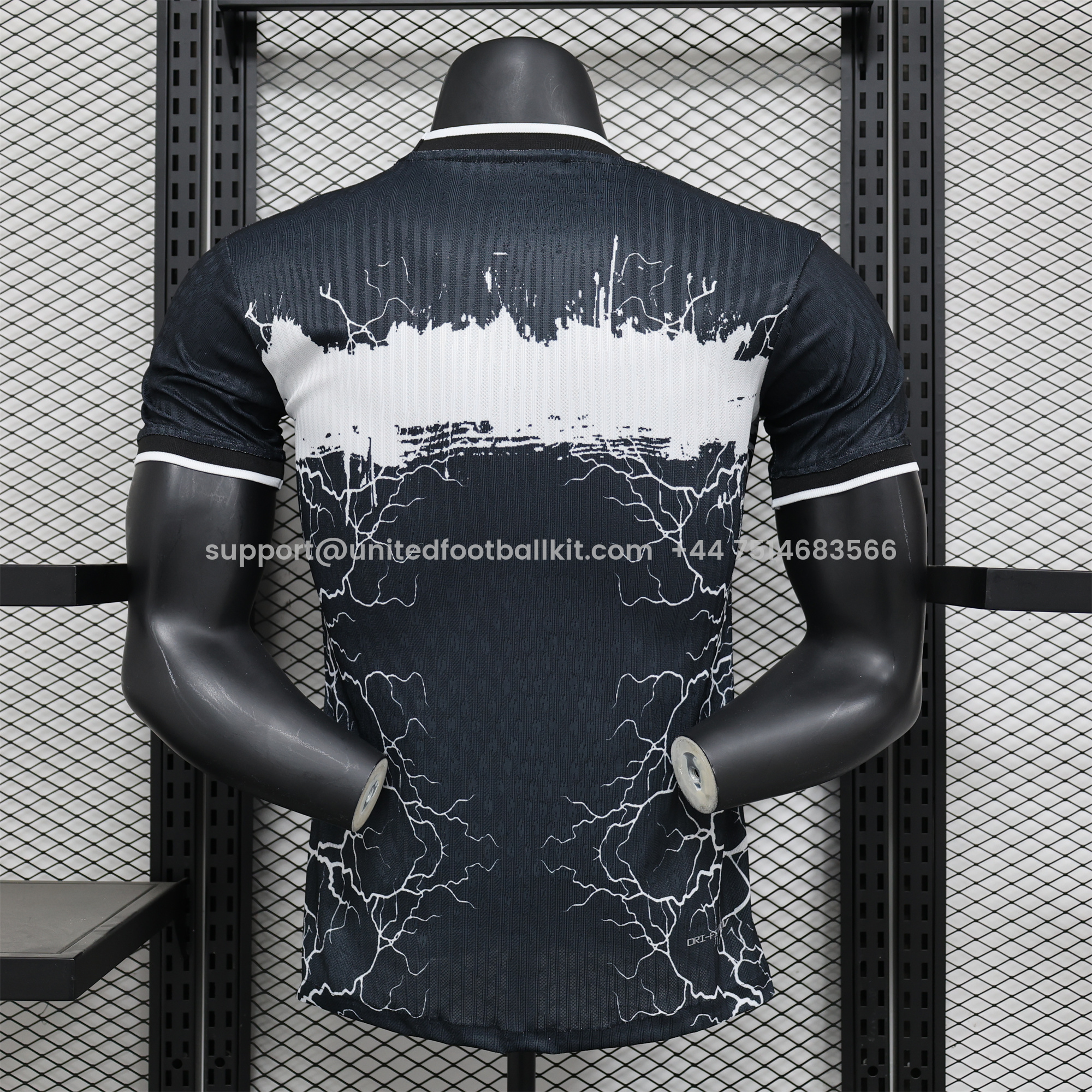 Unitedfootballkit.com | Barcelona 24-25 White Lightning Special Edition Black Jersey - Player Version -Customize Name, Number and Patch | Worldwide Shipping