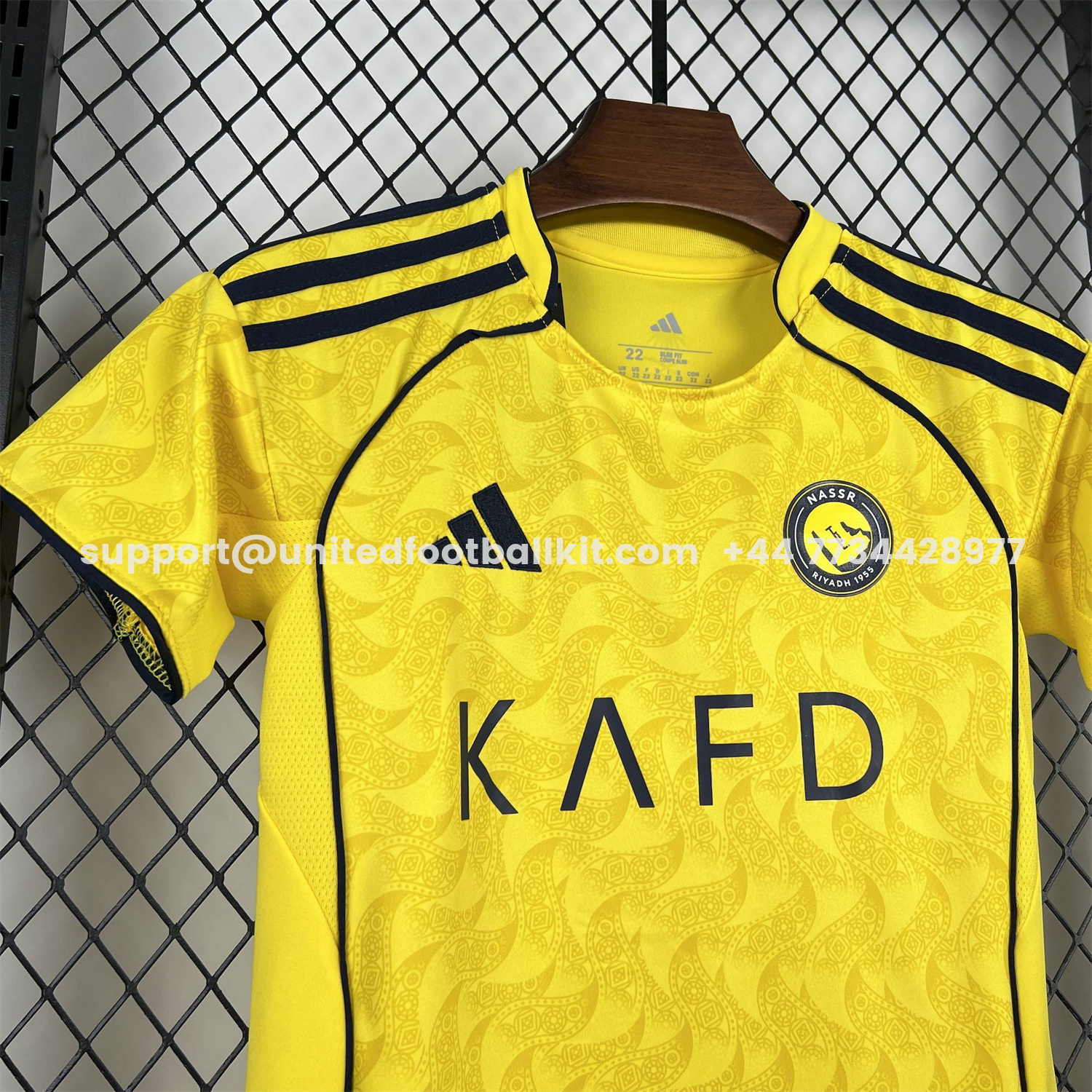 Unitedfootballkit.com | Al Nassr Riyadh Victory 25-26 Home Kids Kit -Customize Name, Number and Patch | Worldwide Shipping