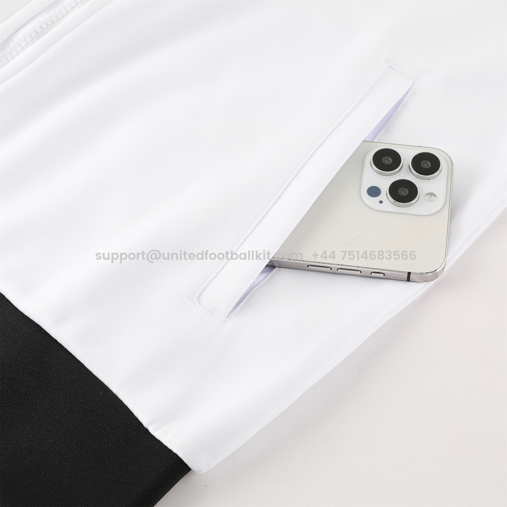 Unitedfootballkit.com | Pumas UNAM 24-25 Jacket Training Tracksuit - White -Customize Name, Number and Patch | Worldwide Shipping