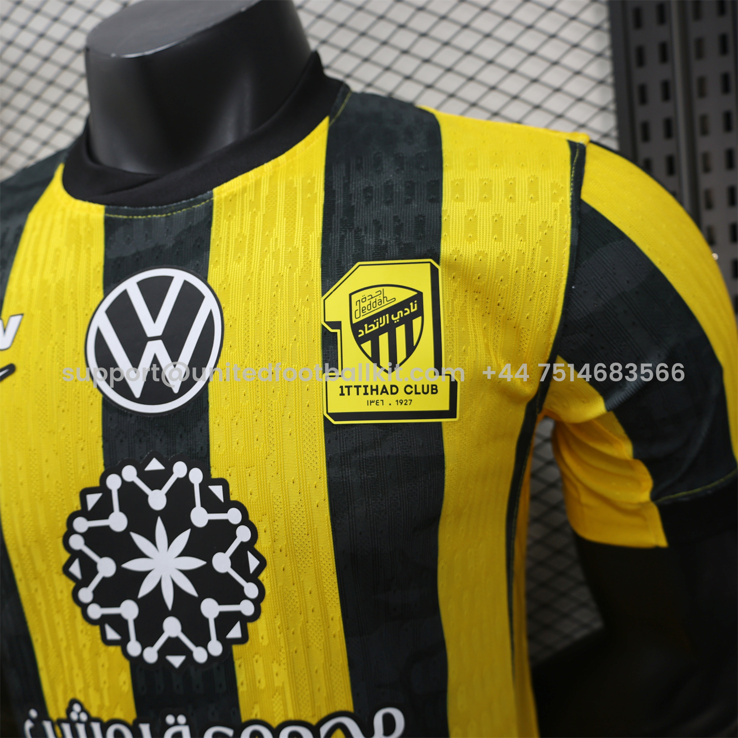 Unitedfootballkit.com | Al Ittihad Jeddah United 25-26 Home Jersey - Player Version -Customize Name, Number and Patch | Worldwide Shipping