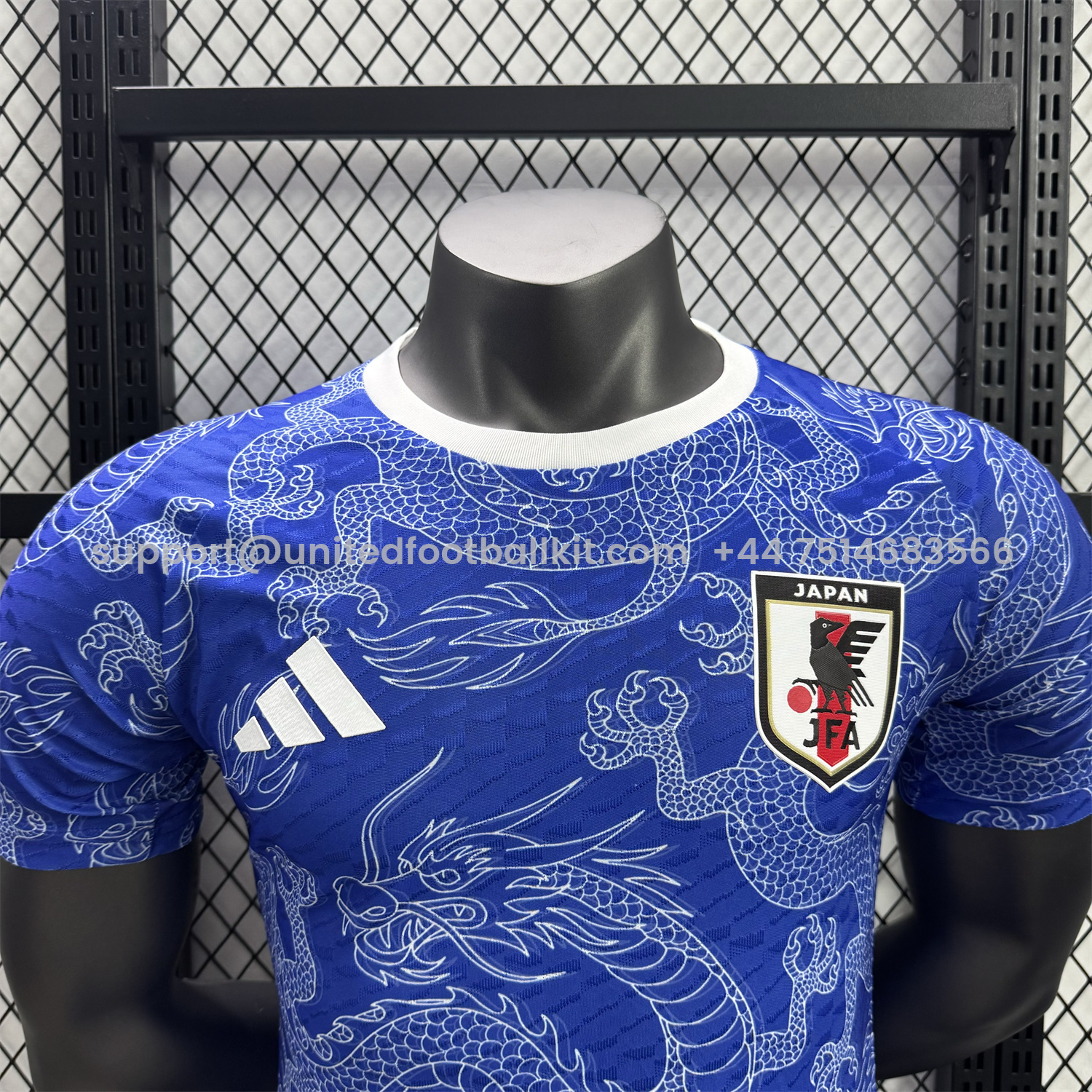 Unitedfootballkit.com | Japan 25-26 White Dragon Pattern Blue Special Jersey - Player Version -Customize Name, Number and Patch | Worldwide Shipping