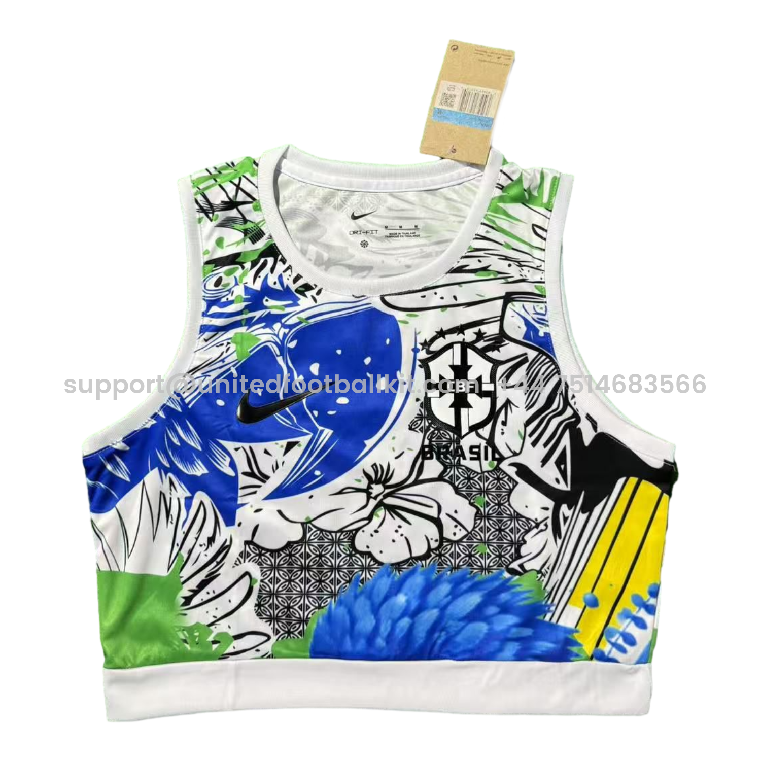Unitedfootballkit.com | Women's Brazil 25-26 Blue Parrot Yoga Vest -Customize Name, Number and Patch | Worldwide Shipping