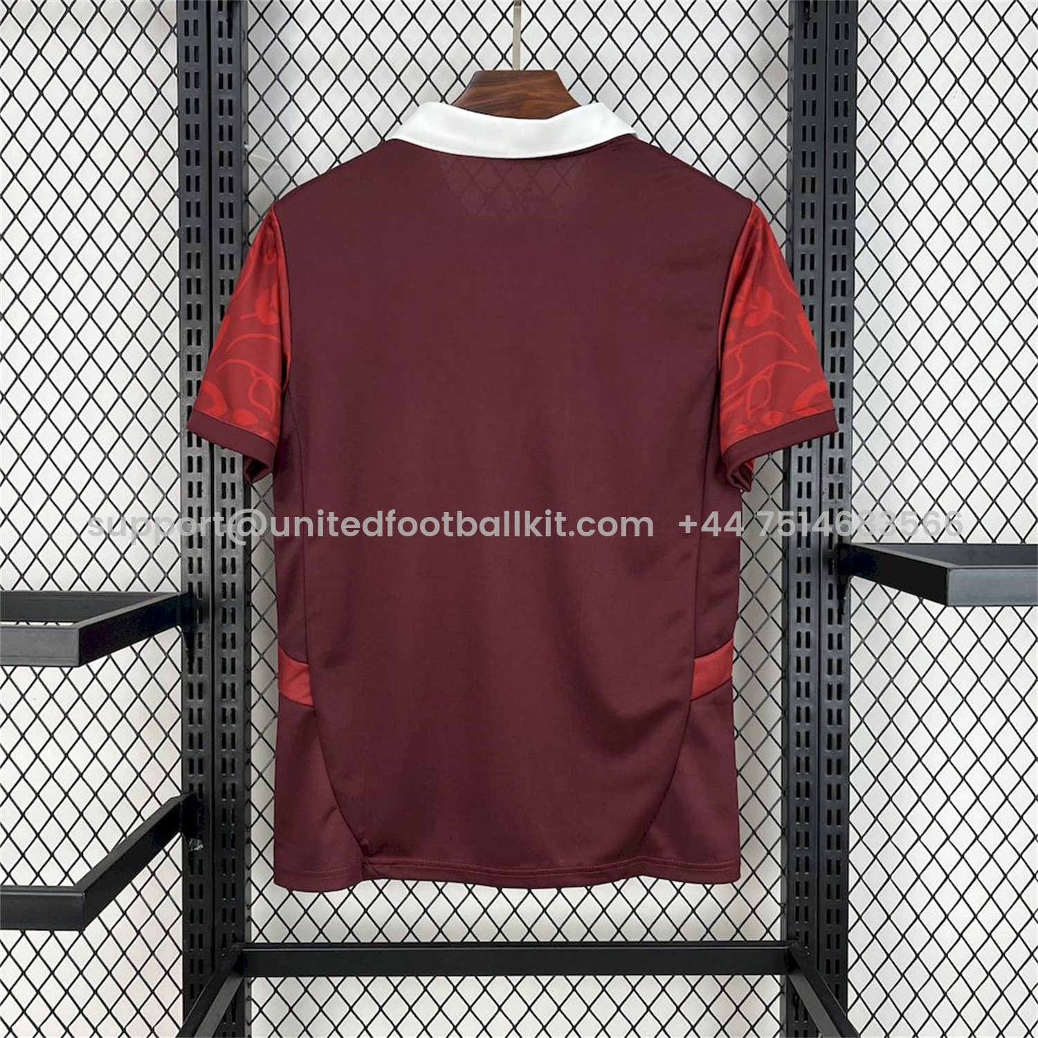 Unitedfootballkit.com | Portugal 2025-26 Red Flower Training Jersey - Fans Version -Customize Name, Number and Patch | Worldwide Shipping