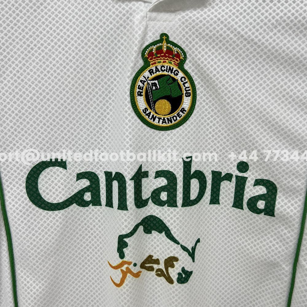 Unitedfootballkit.com | Retro Racing de Santander 1998-99 Home Jersey -Customize Name, Number and Patch | Worldwide Shipping